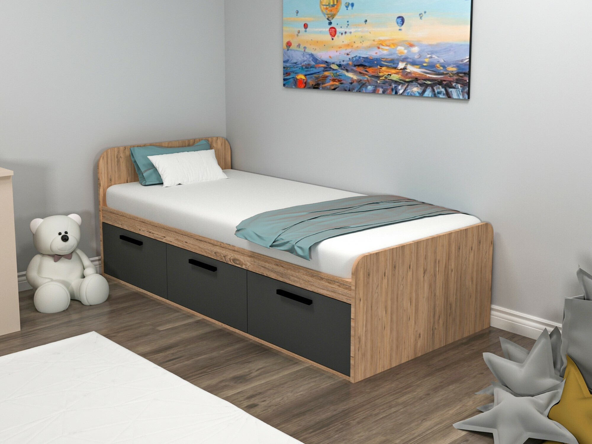 Krevet Kailua 2185 (Antracit + Bor)