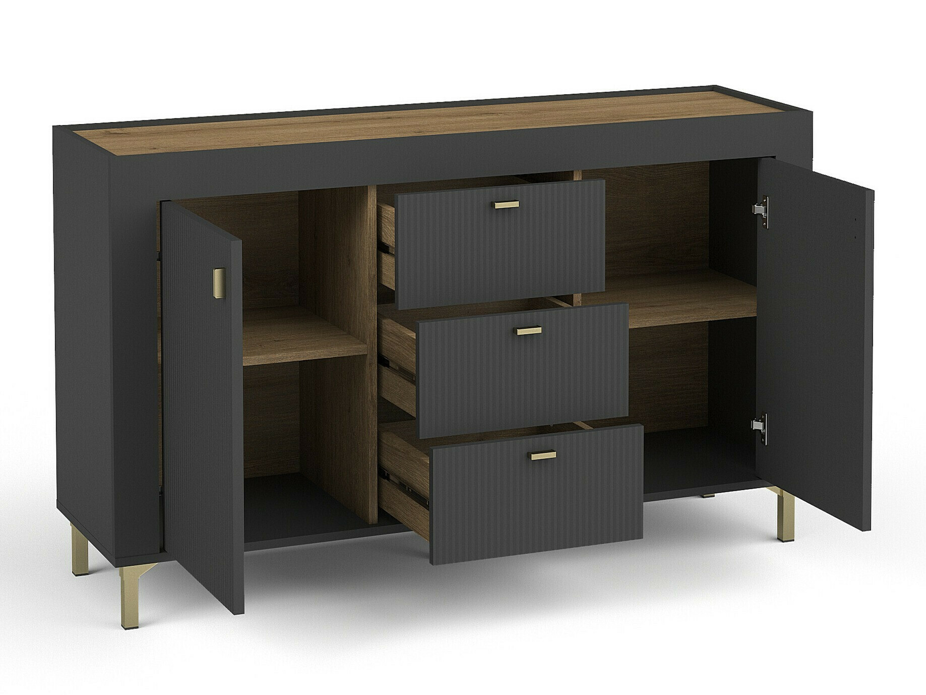 Set za dnevnu sobu Mormavu 114 (Mat crna)