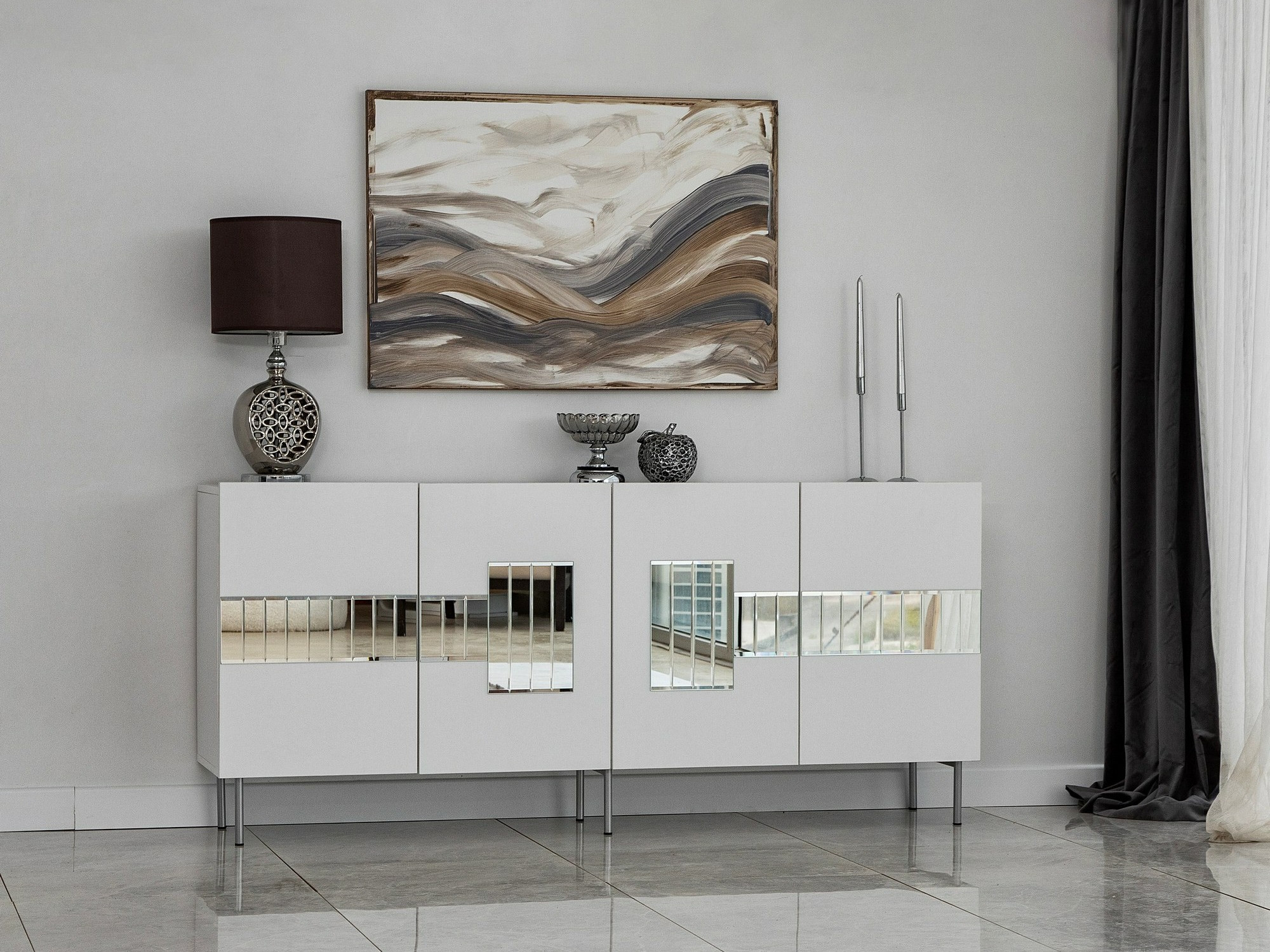 Ormarić Kailua 2202 (Belo + Srebrna)