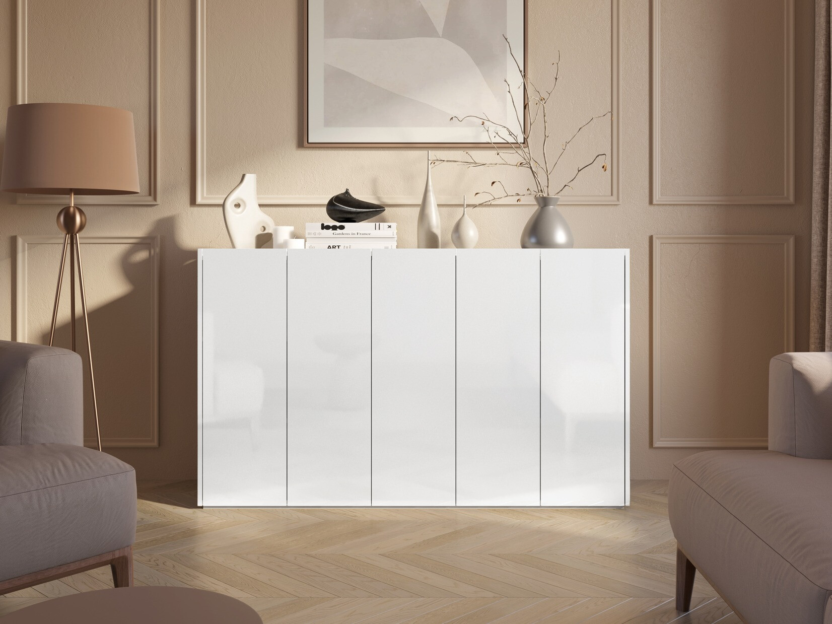 Ormarić Fresno 147 (Sjajno belo)