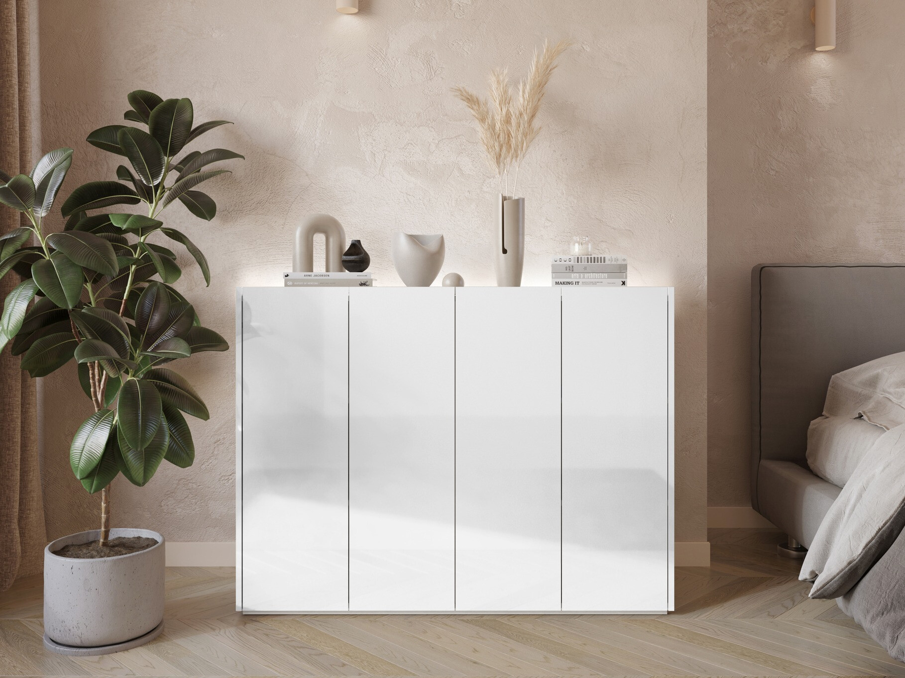 Ormarić Fresno 148 (Sjajno belo)