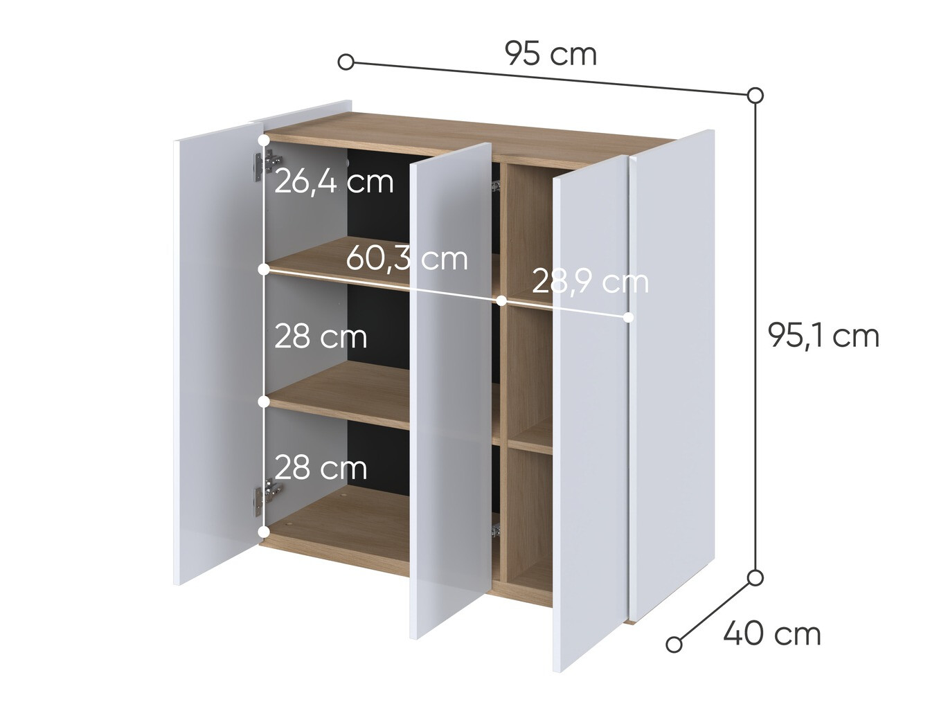 Ormarić Fresno 149 (Sjajno belo)