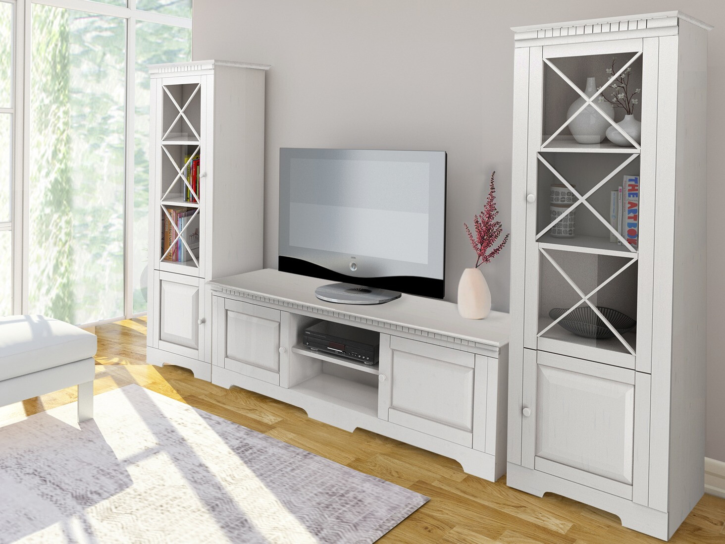 Set za dnevnu sobu Cavfelo 112 (Belo)