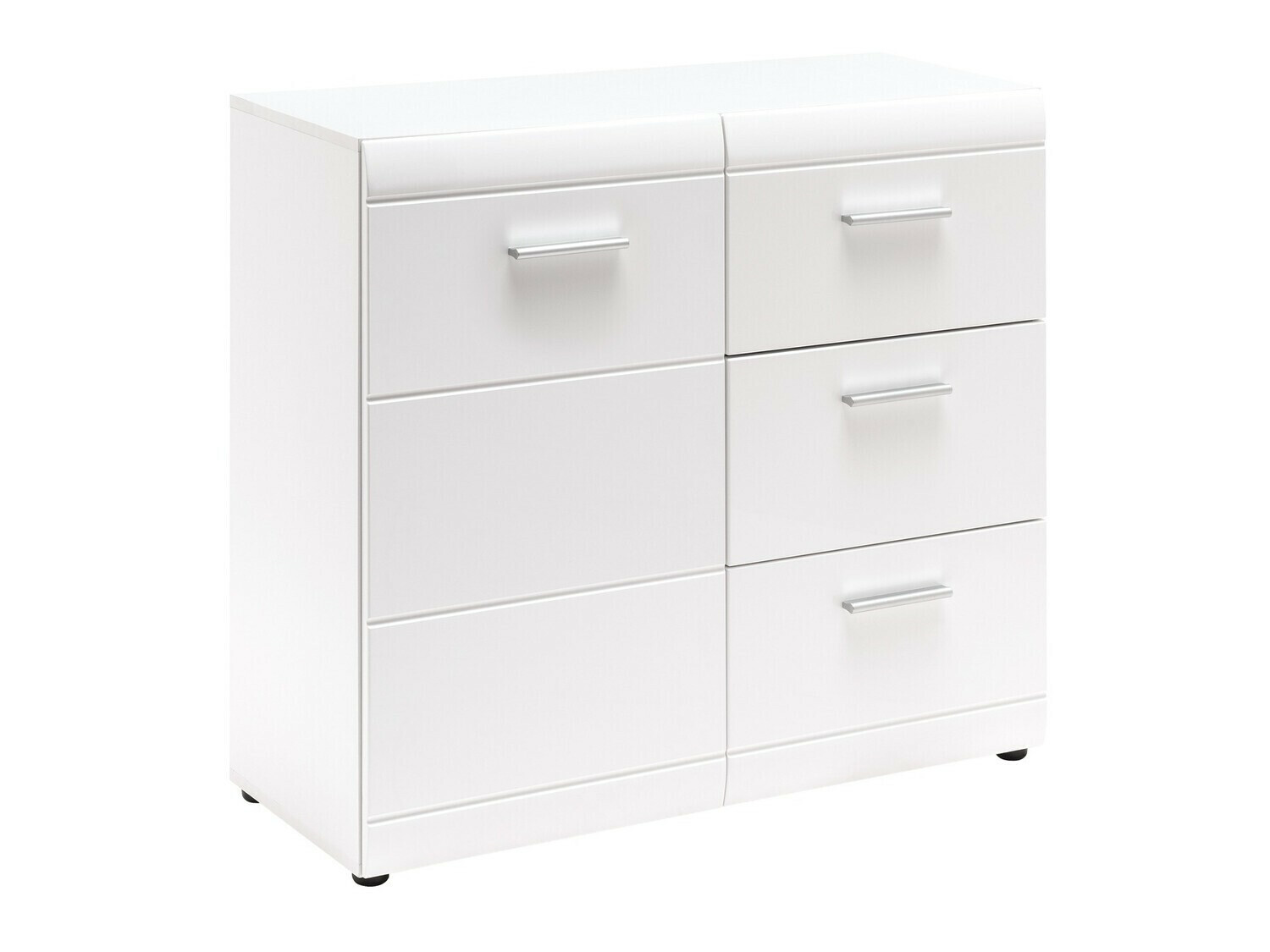 Komoda Livromu 109 (Sjajno belo + Belo)