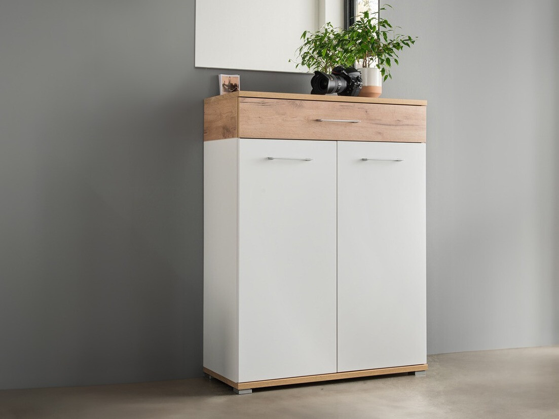 Komoda Nuveno 100 (Belo + Navarra hrast)