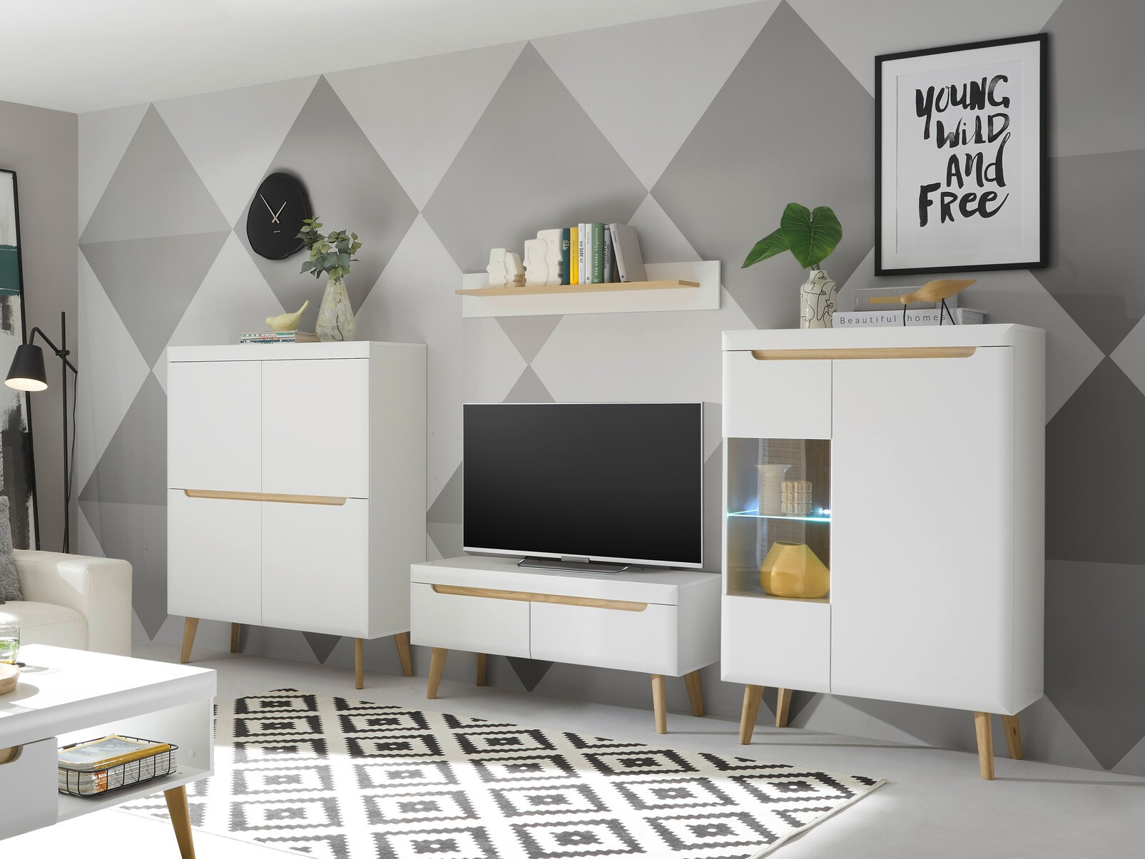 Set za dnevnu sobu Vircava 112 (Belo)