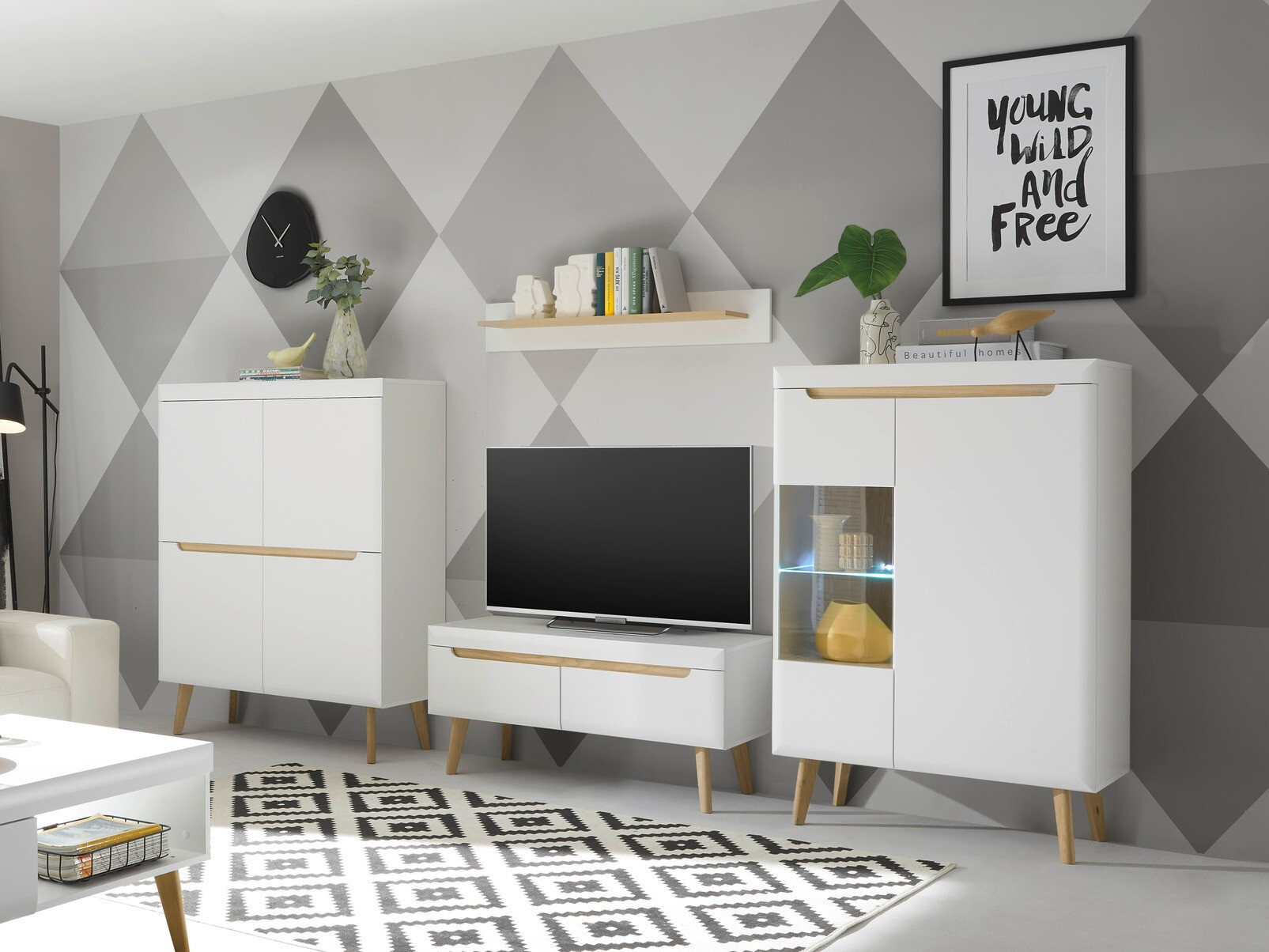 Set za dnevnu sobu Vircava 112 (Belo)