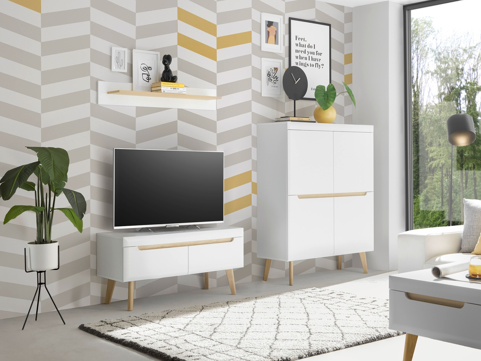 Set za dnevnu sobu Vircava 115 (Belo)