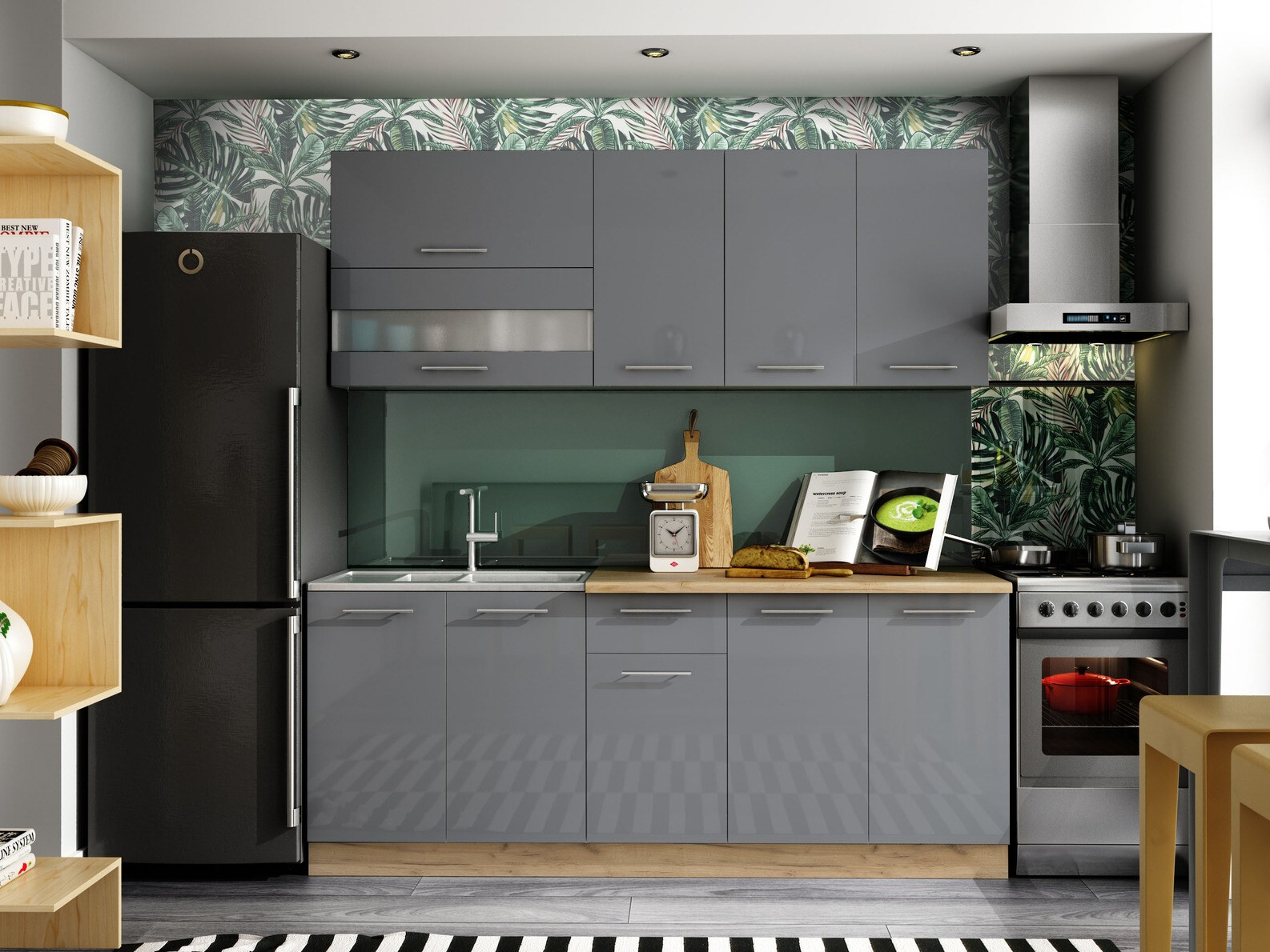 Modularni zidni ormarić Tiffa Grey 111