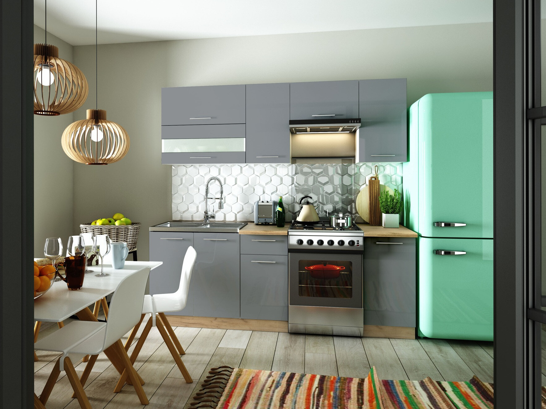 Modularni zidni ormarić Tiffa Grey 114