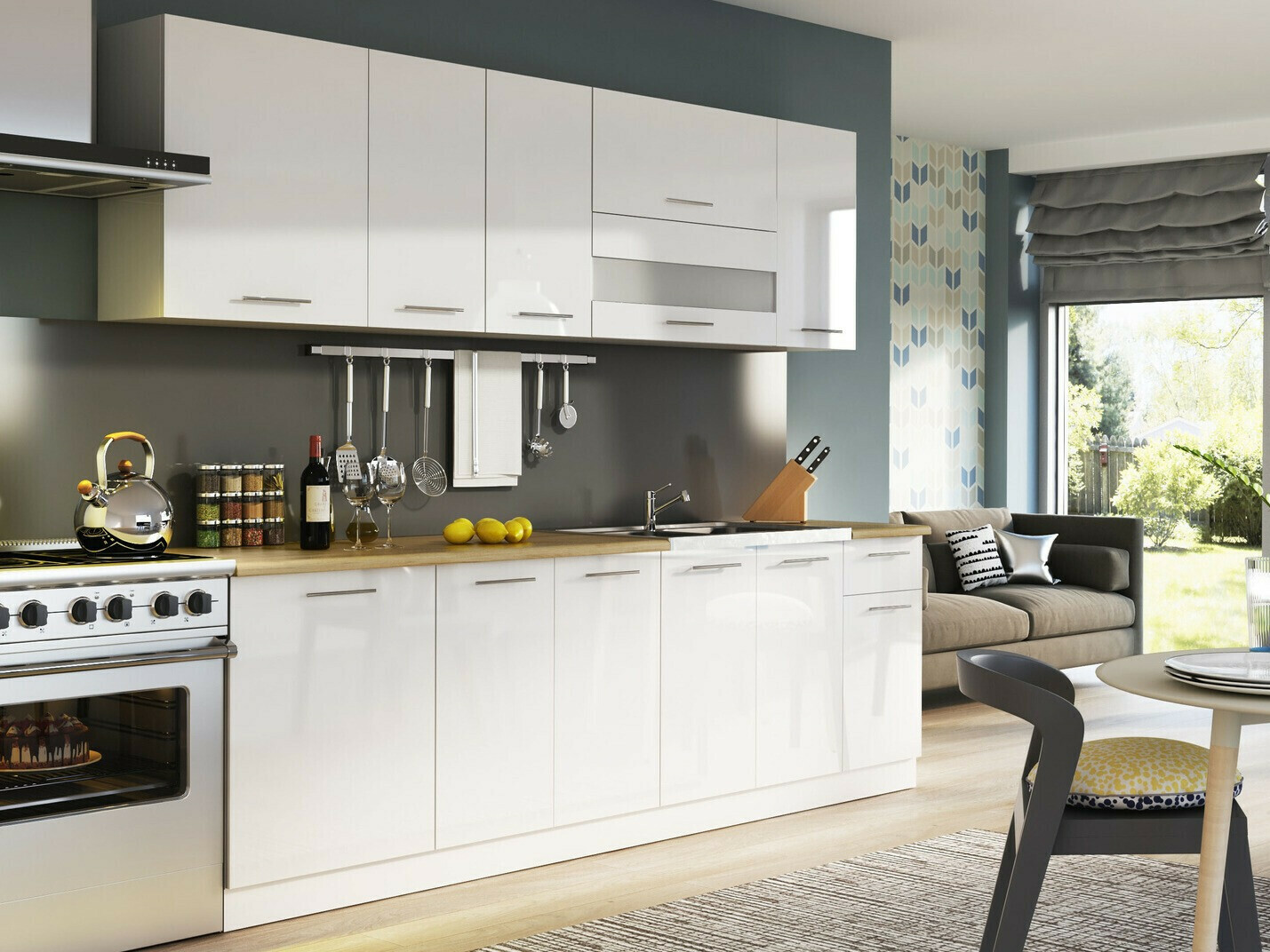 Modularni zidni ormarić Tiffa White 124