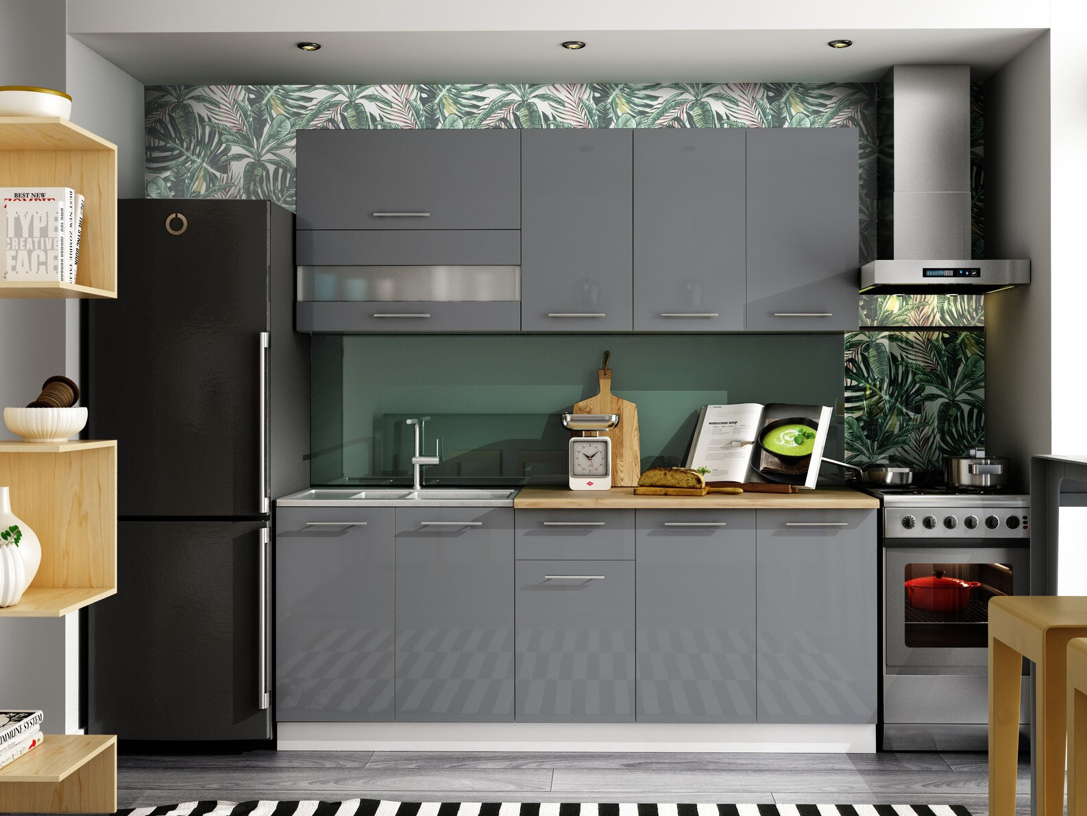 Modularni zidni ormarić Tiffa Grey 118