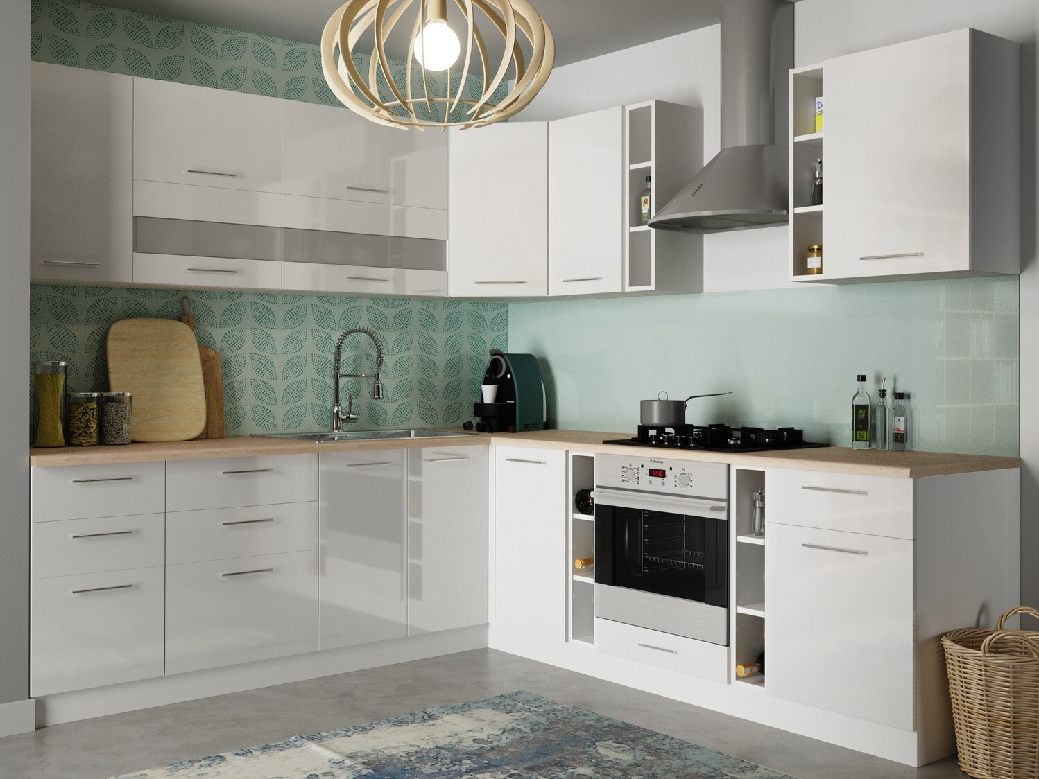 Modularni ormar sa vratima Tiffa White 140