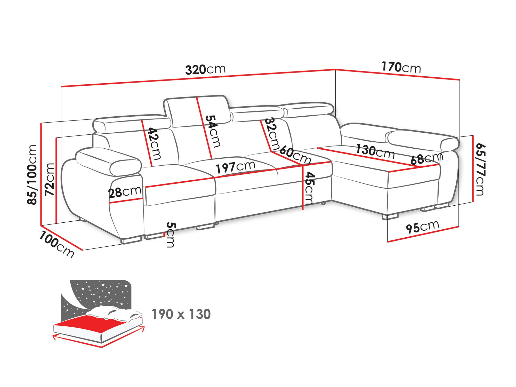 Ugaona sofa Columbus 227 (Aragon 03)