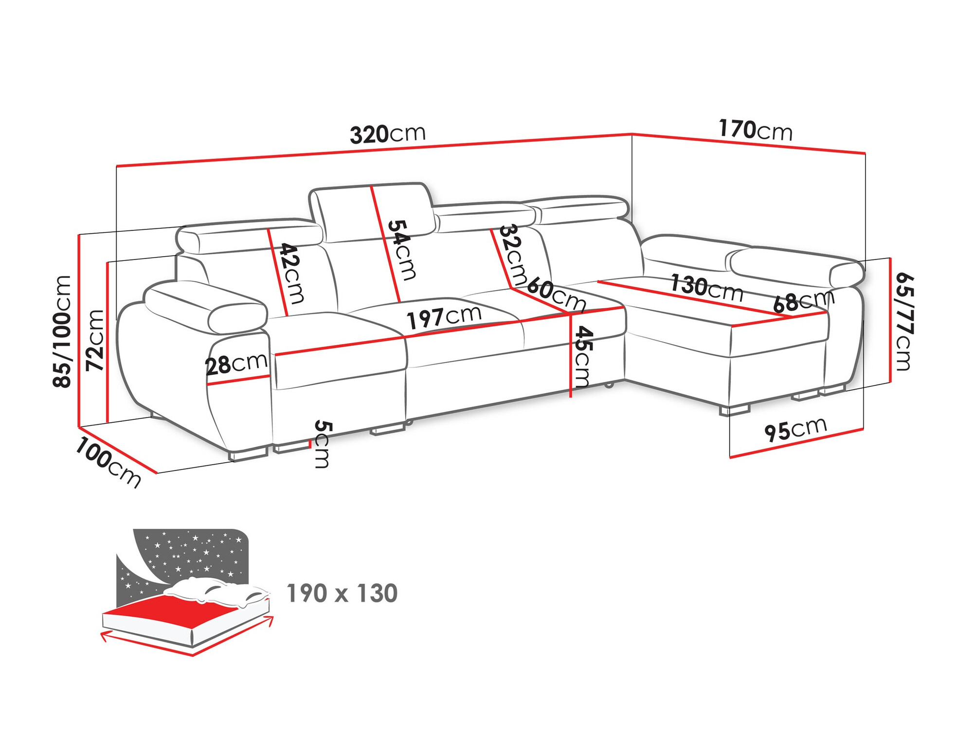 Ugaona sofa Columbus 227 (Aragon 14)