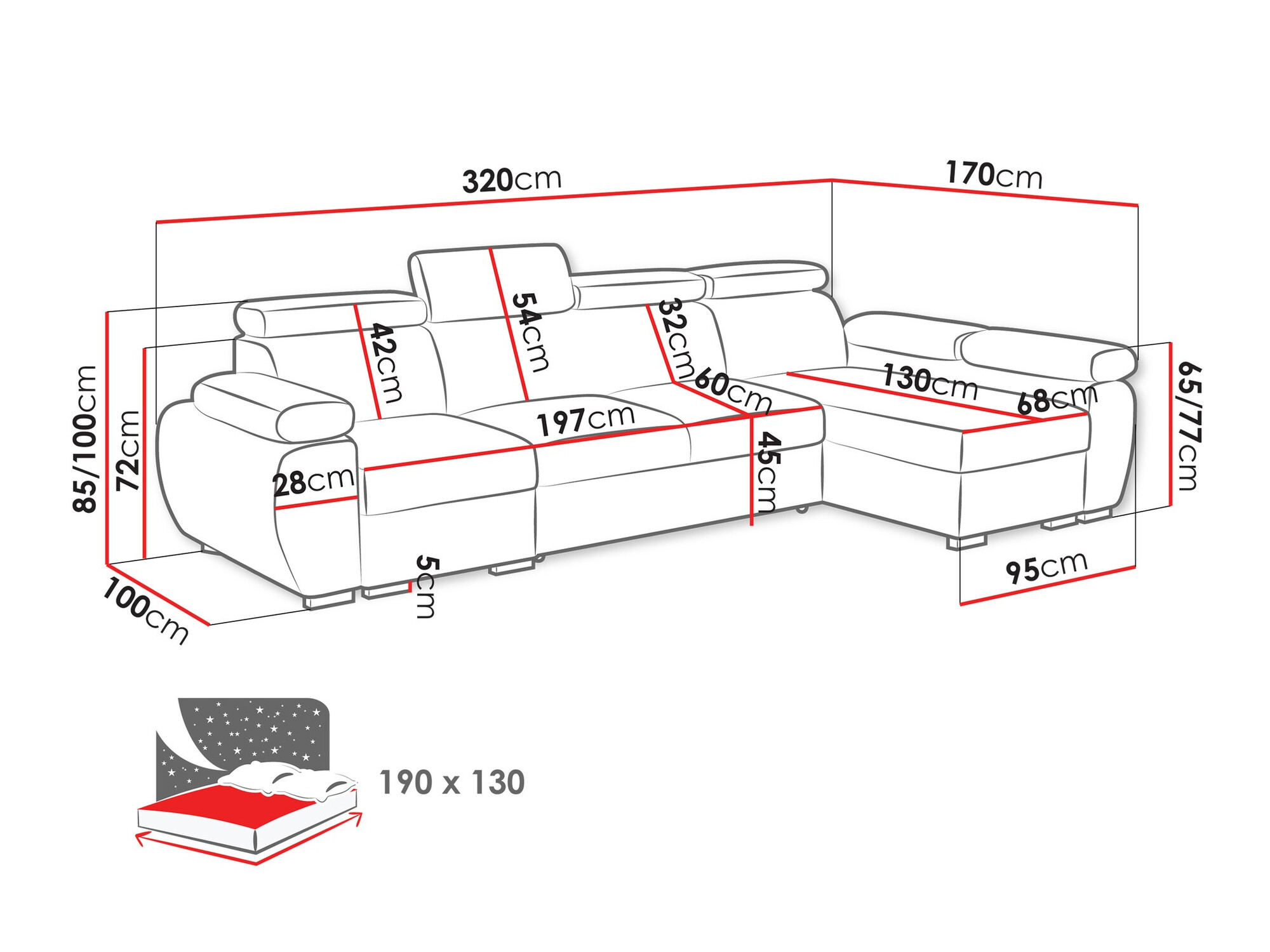 Ugaona sofa Columbus 227 (Aragon 14)