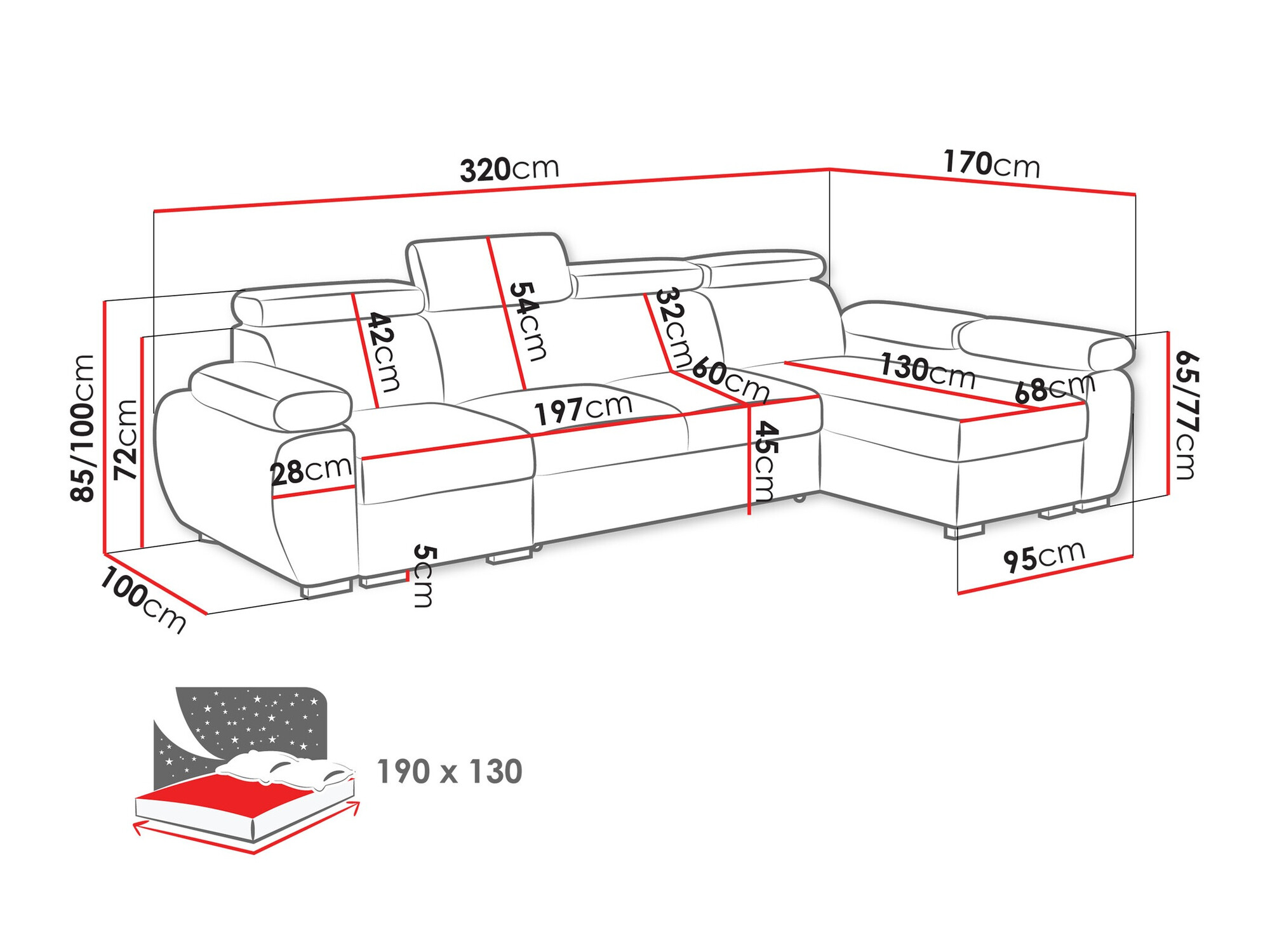 Ugaona sofa Columbus 227 (Aragon 20)