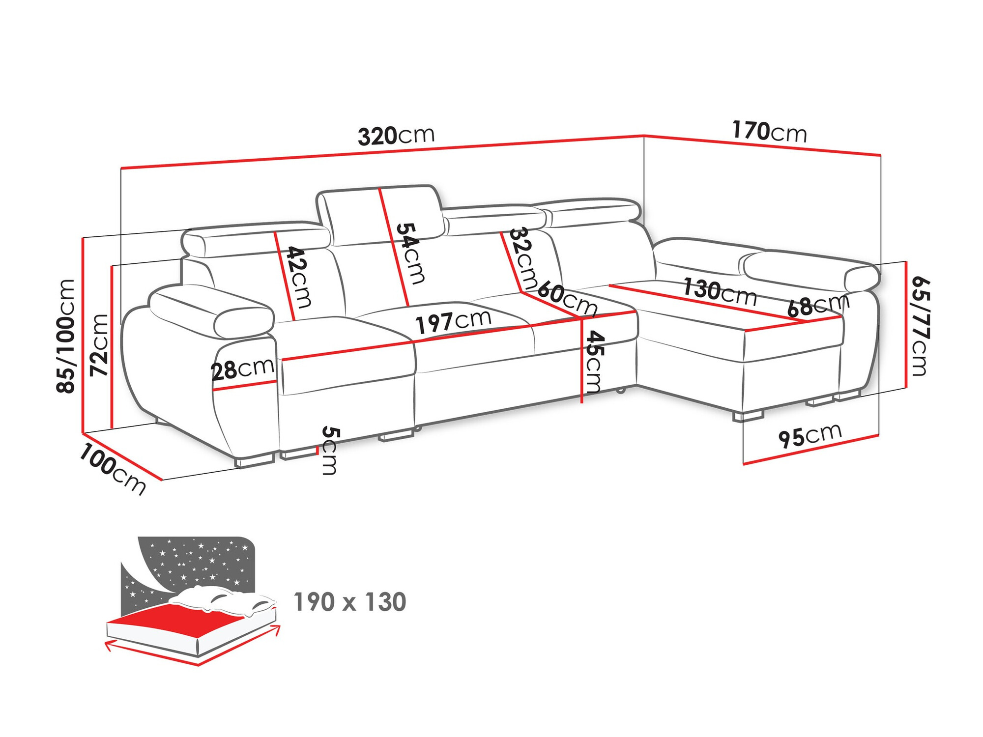 Ugaona sofa Columbus 227 (Aragon 20)
