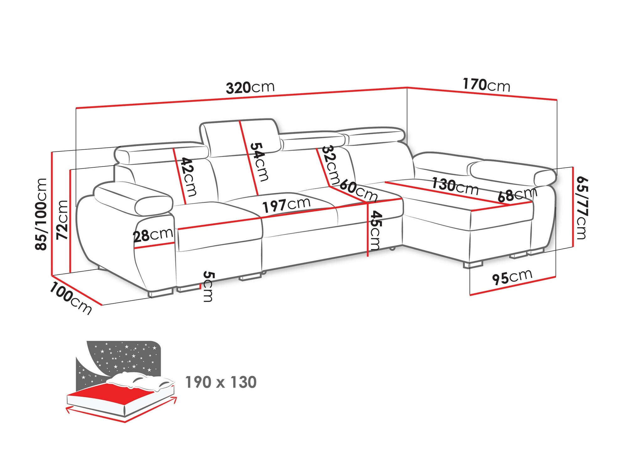 Ugaona sofa Columbus 227 (Aragon 80)