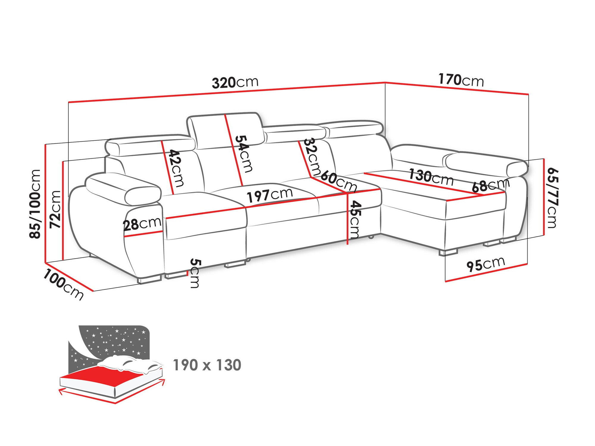 Ugaona sofa Columbus 227 (Aragon 93)