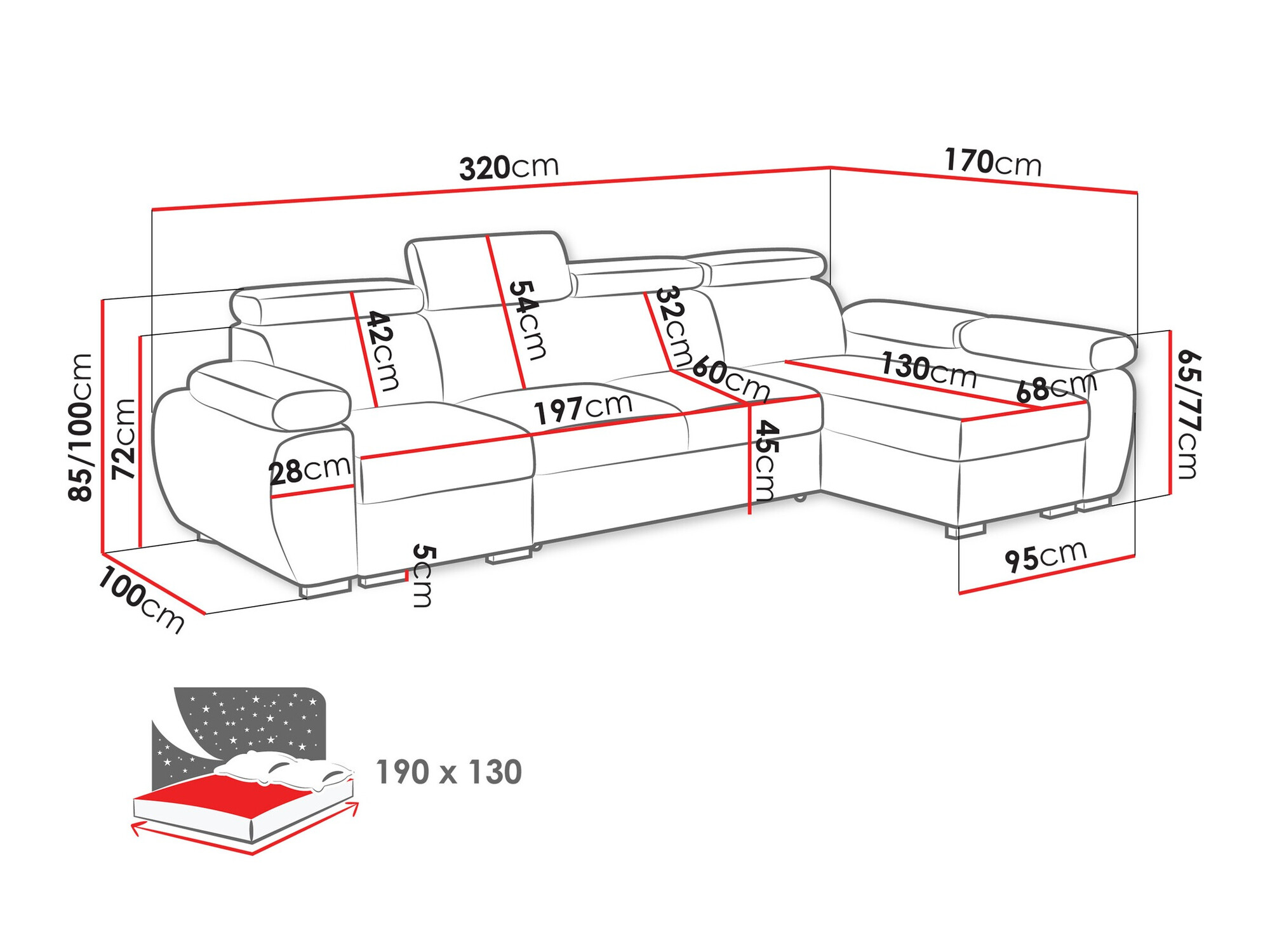 Ugaona sofa Columbus 227 (Aragon 93)