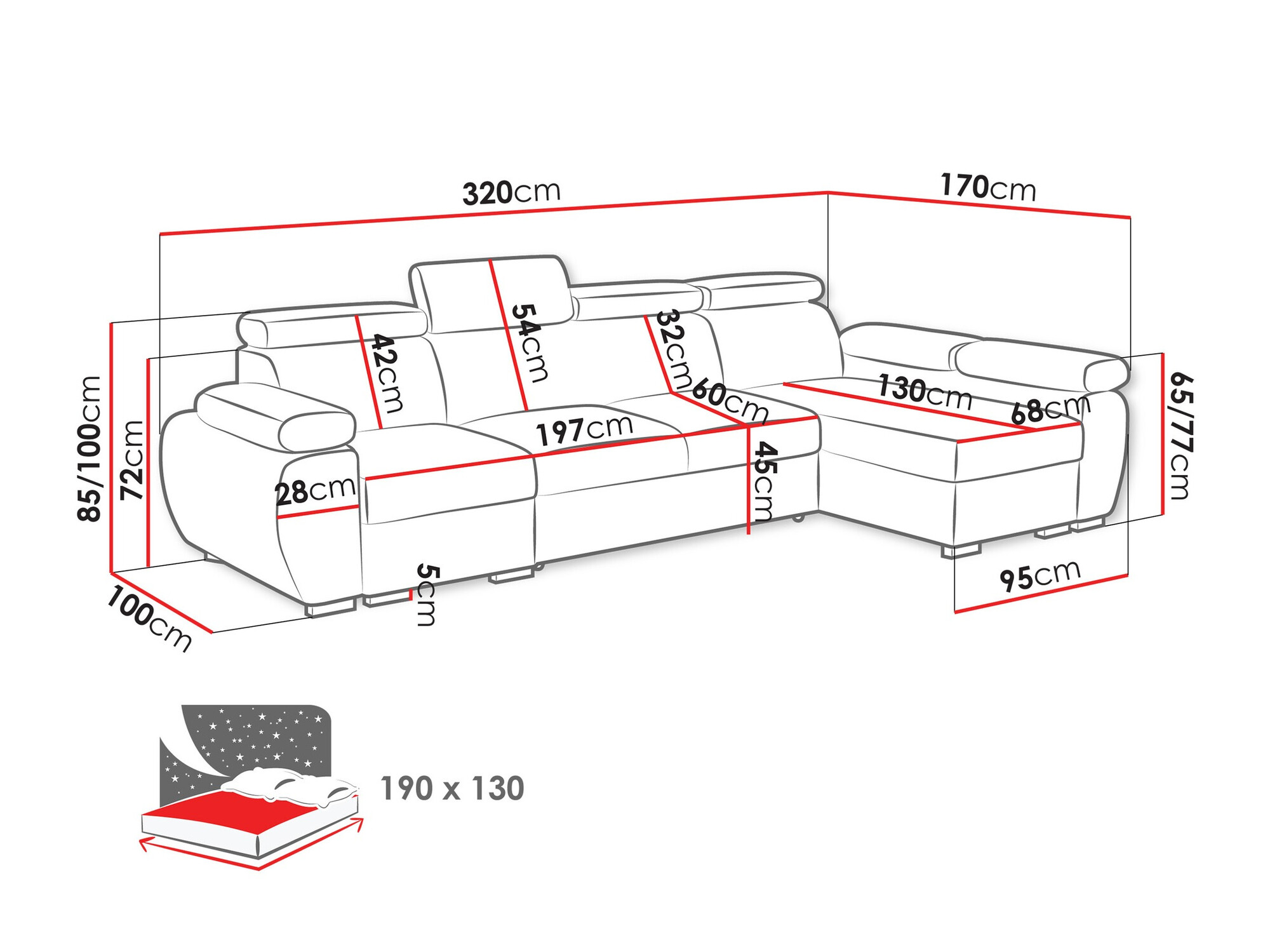 Ugaona sofa Columbus 227 (Paros 04)