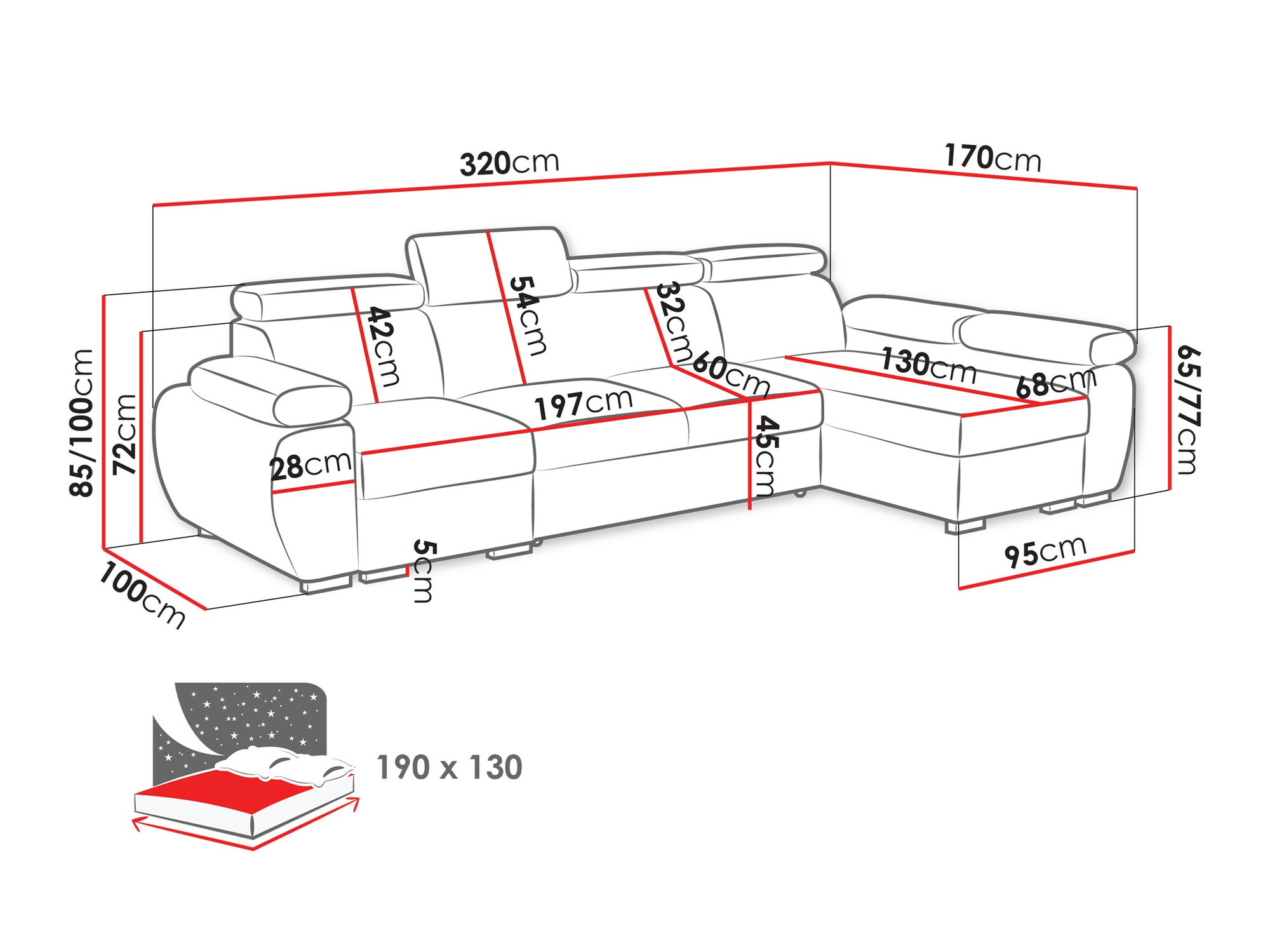 Ugaona sofa Columbus 227 (Paros 05)