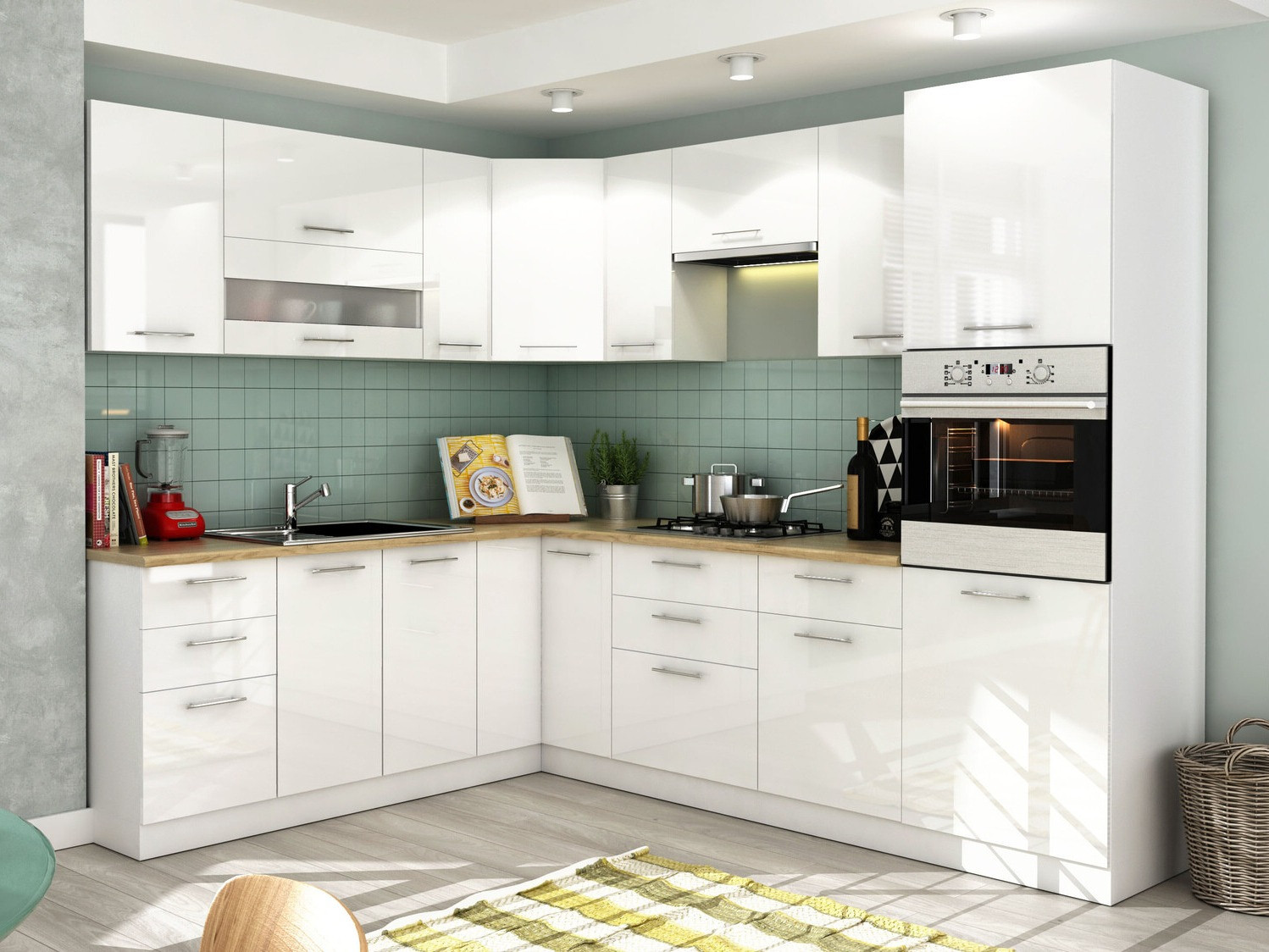 Modularni ugaoni ormarić Tiffa White 148