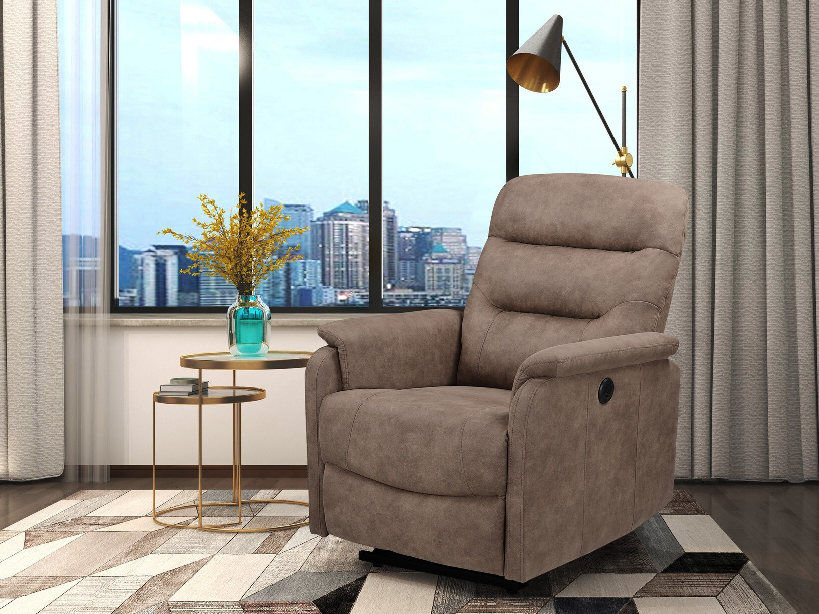 Relaks fotelja Denton 1347 (Taupe)