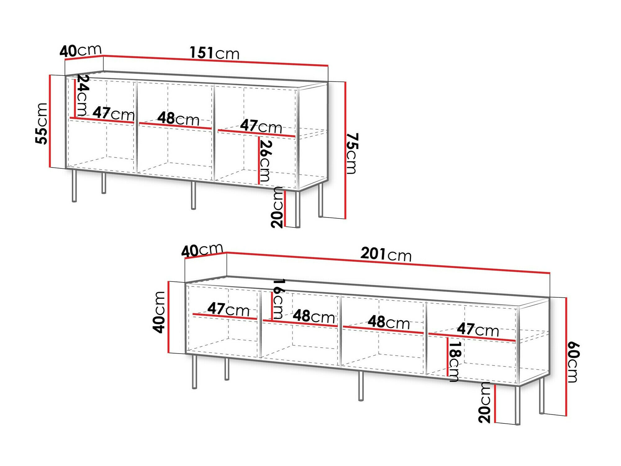 Set za dnevnu sobu Monciru 107 (Crno)