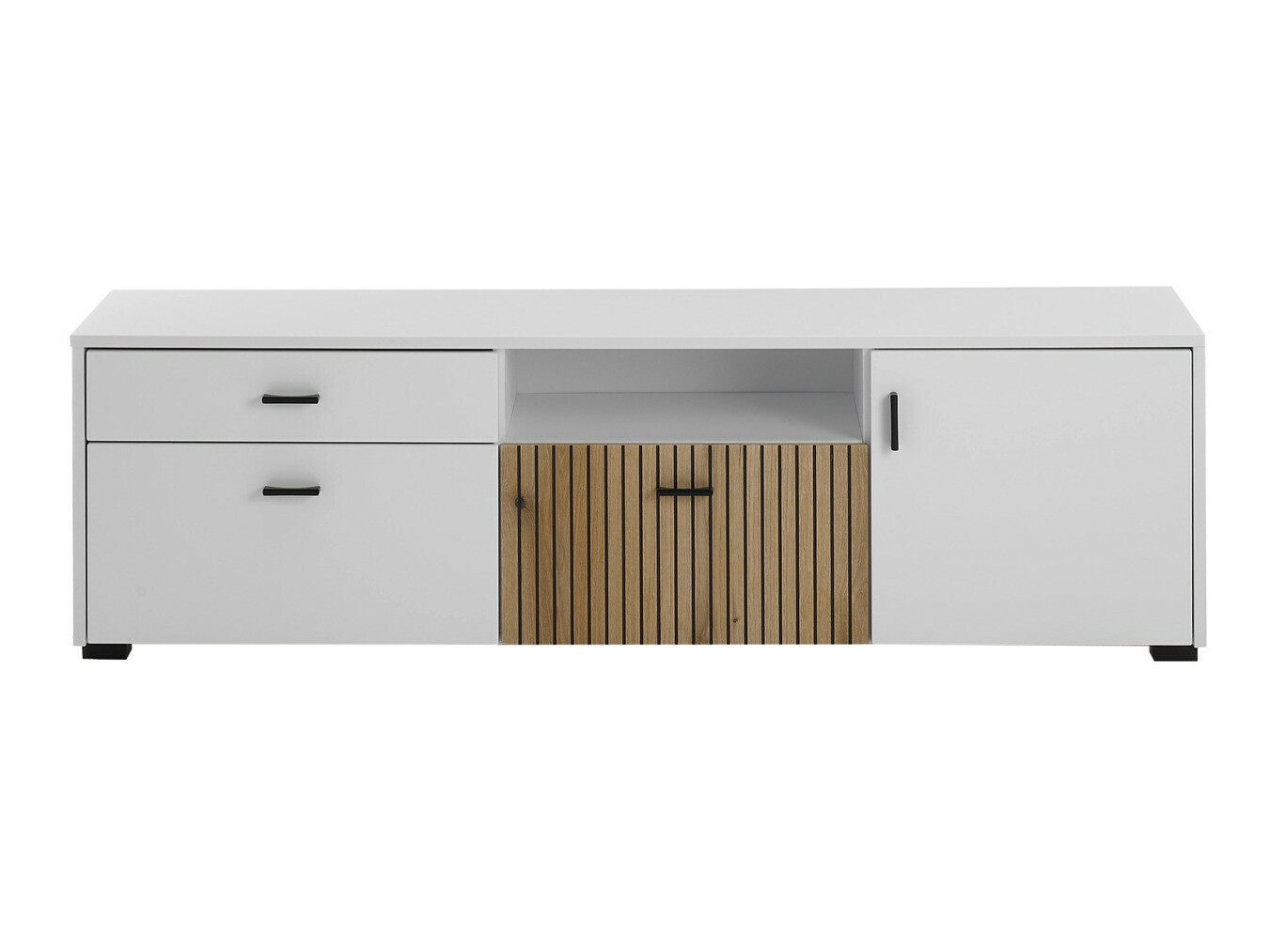 TV komoda Belmelu 105 (Belo + Hrast)
