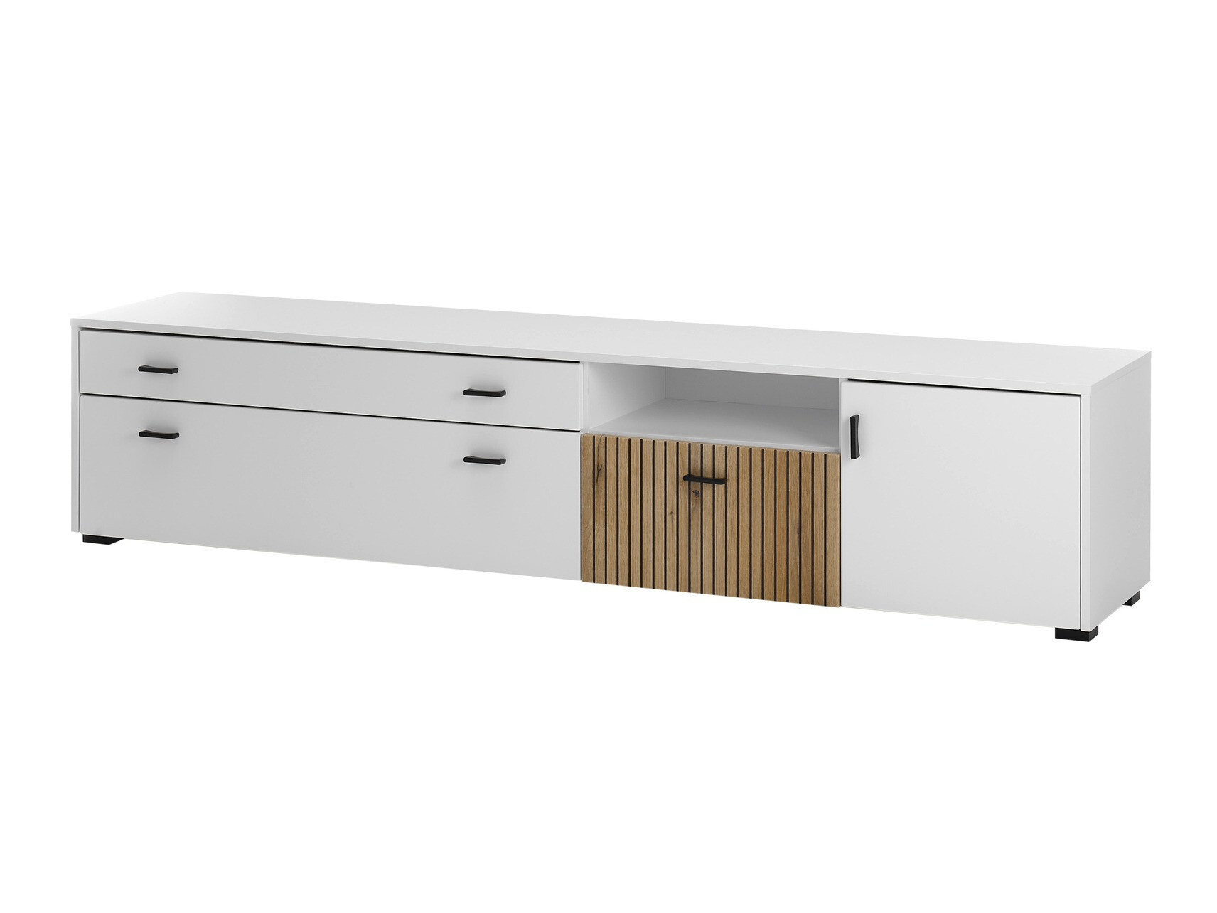 TV komoda Belmelu 106 (Belo + Hrast)