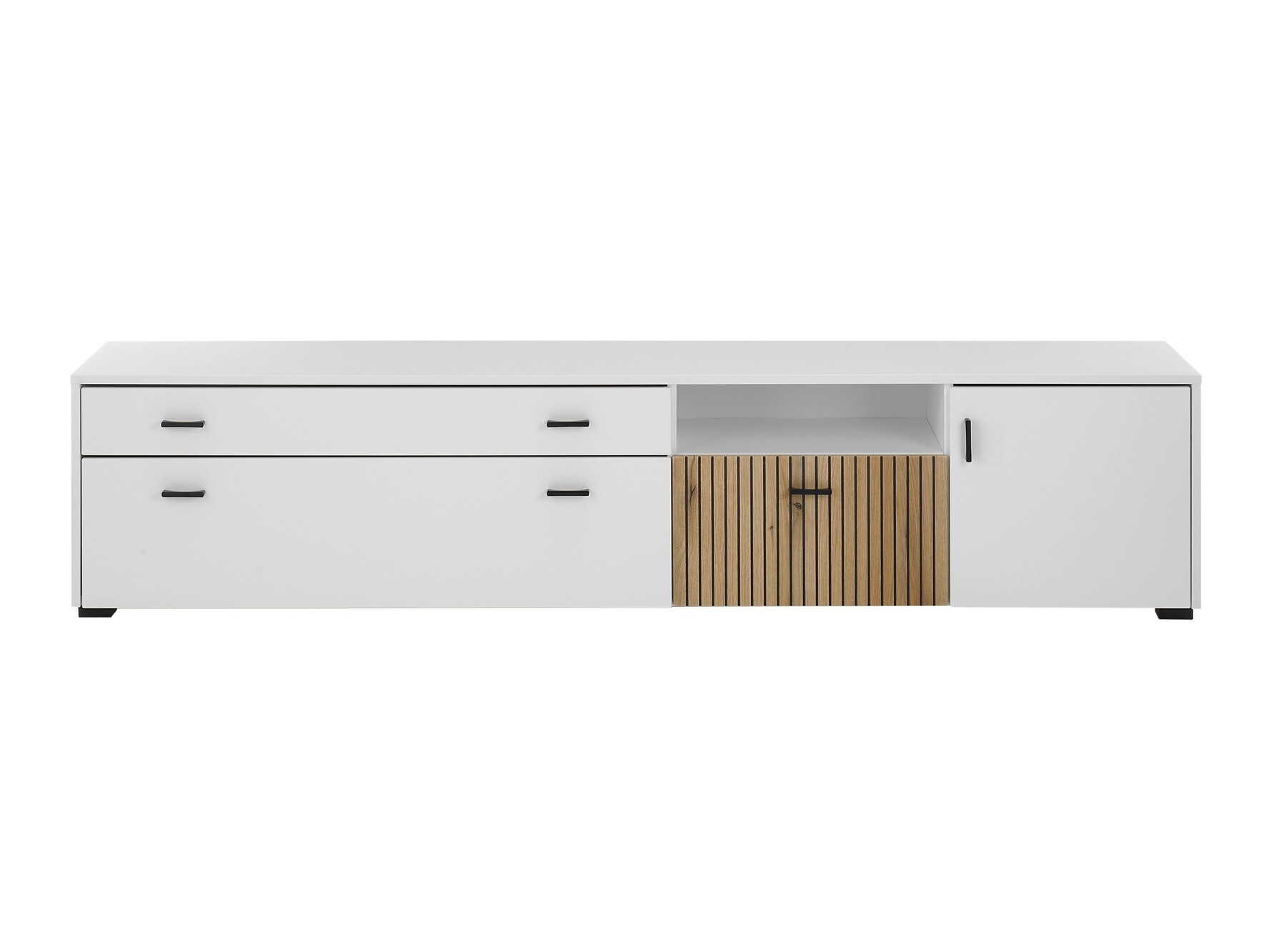 TV komoda Belmelu 106 (Belo + Hrast)