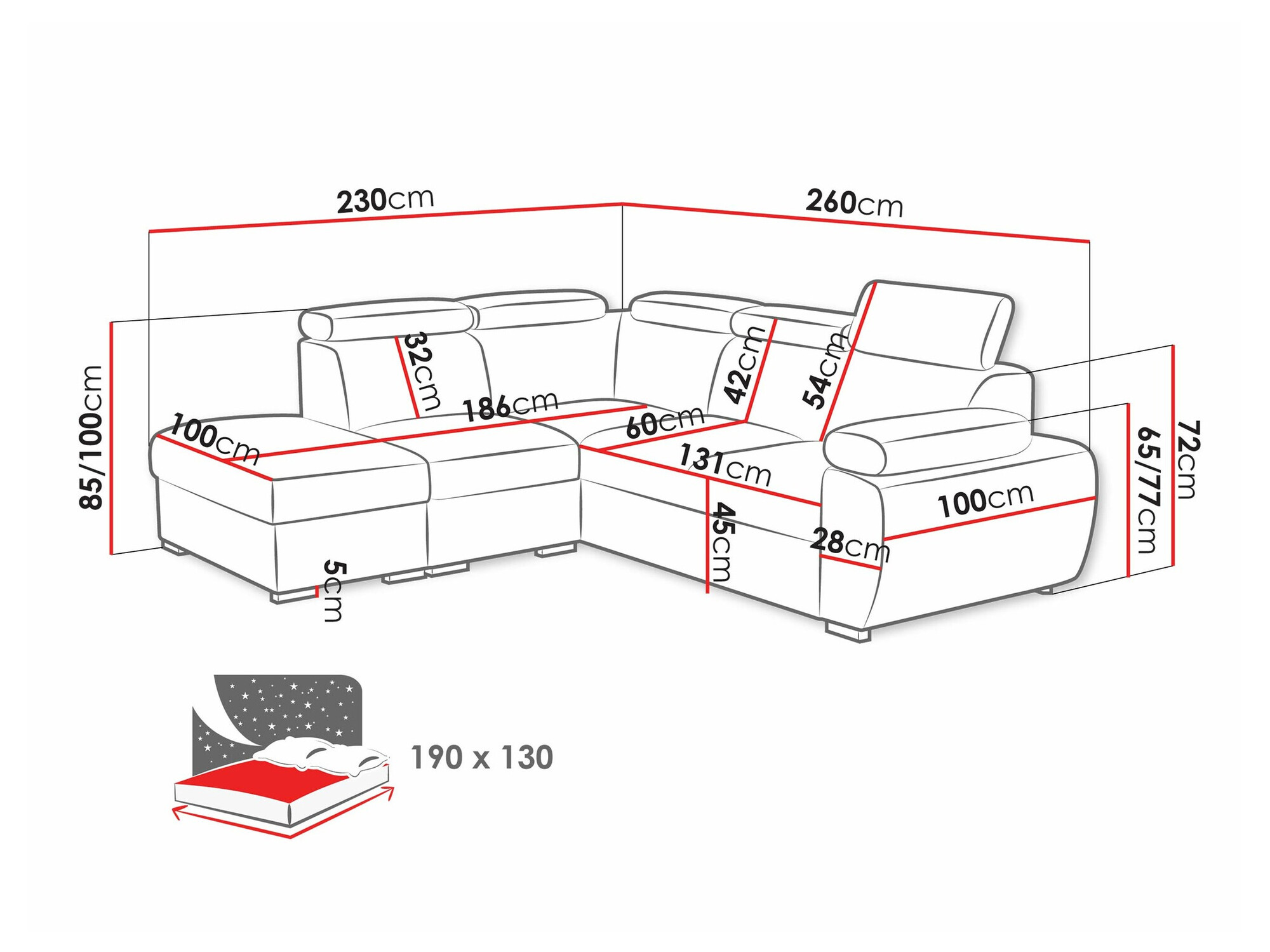 Ugaona sofa Columbus 228 (Kronos 22)