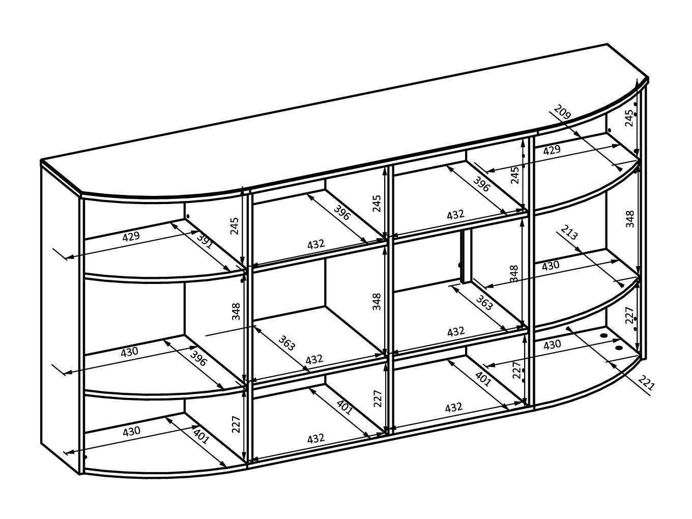 Ormarić Tenelmo 100