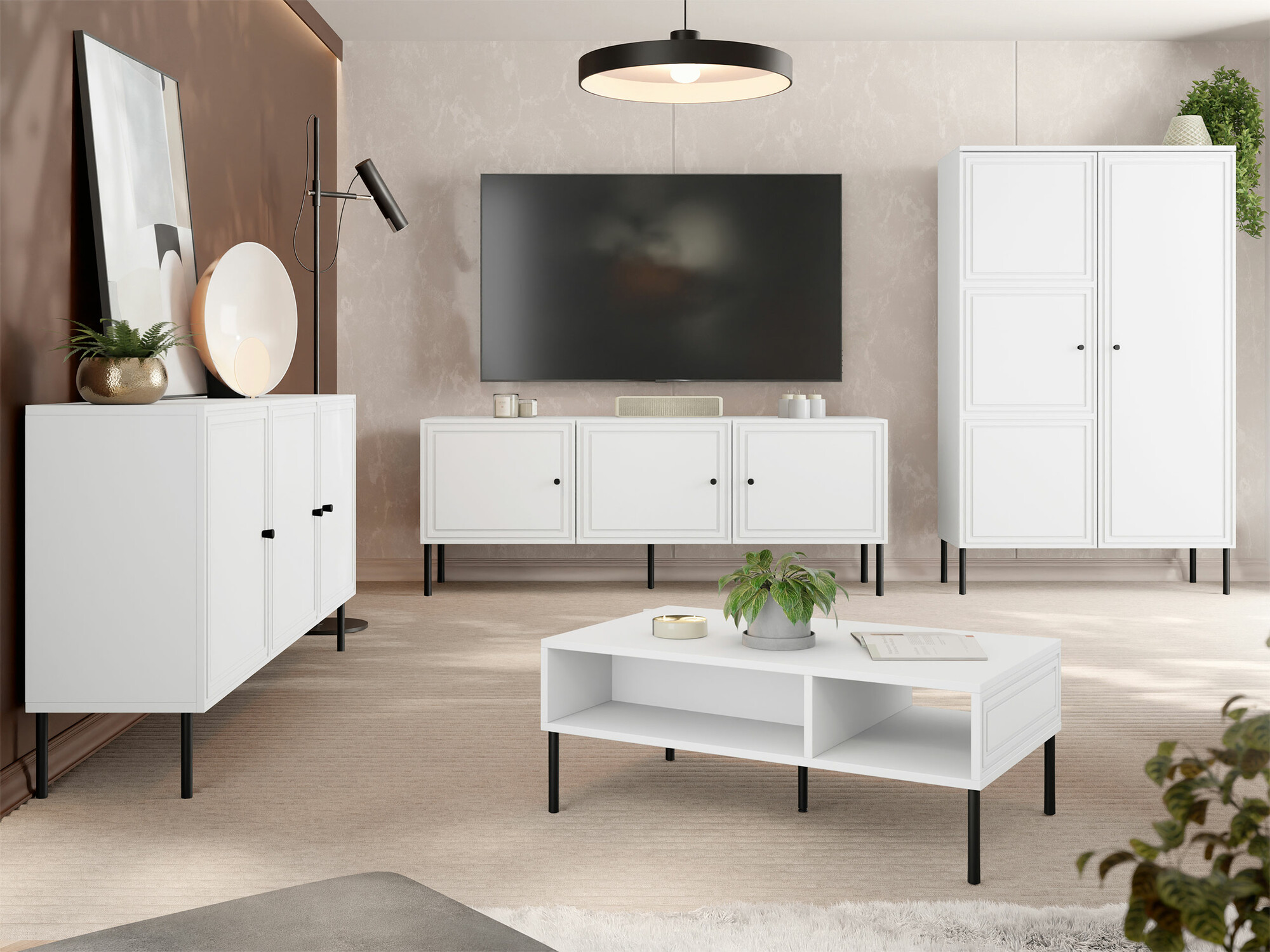 Set za dnevnu sobu Celra (Belo)