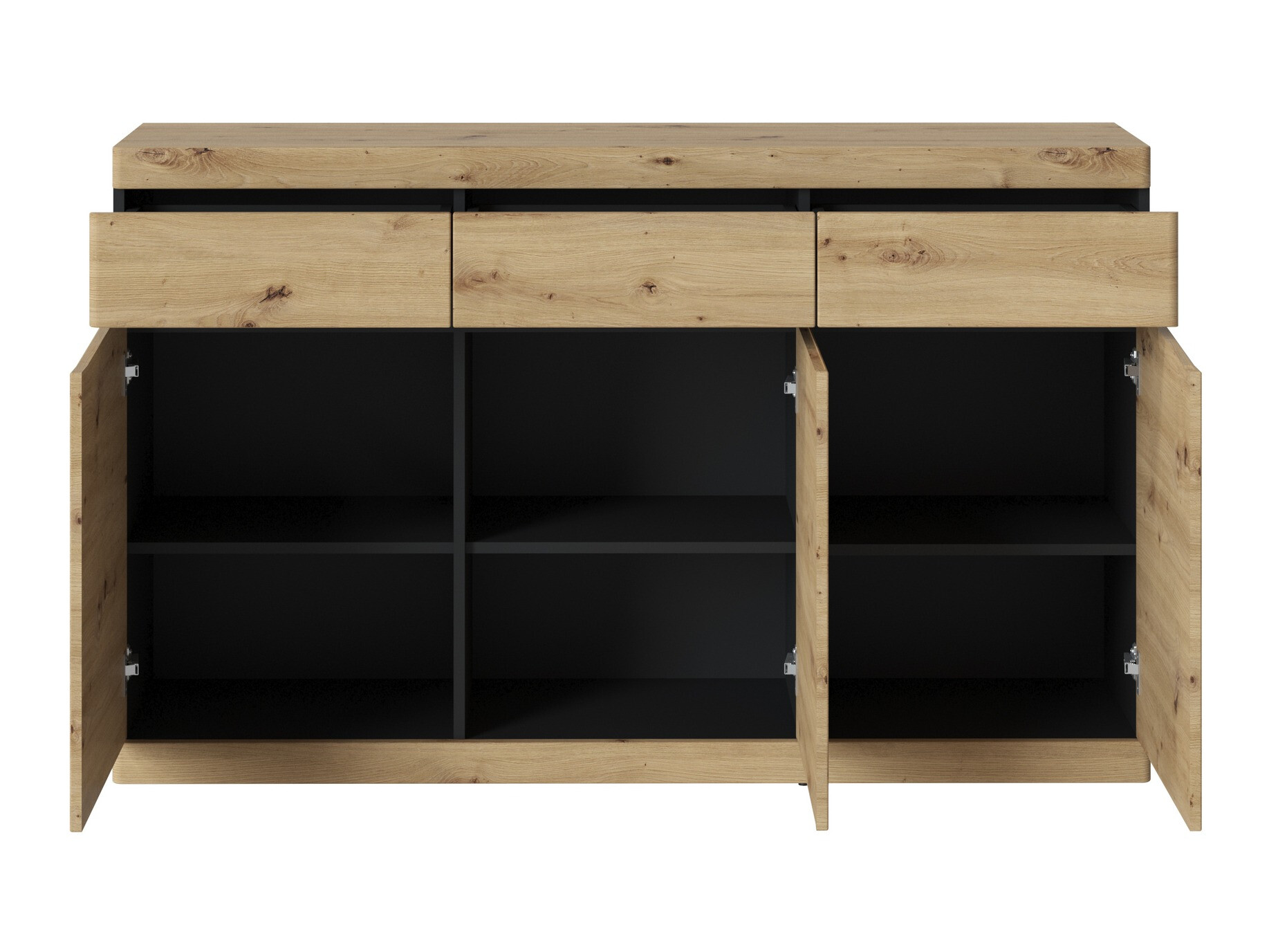 Komoda Venlori 123 (Antracit + Artisan hrast)