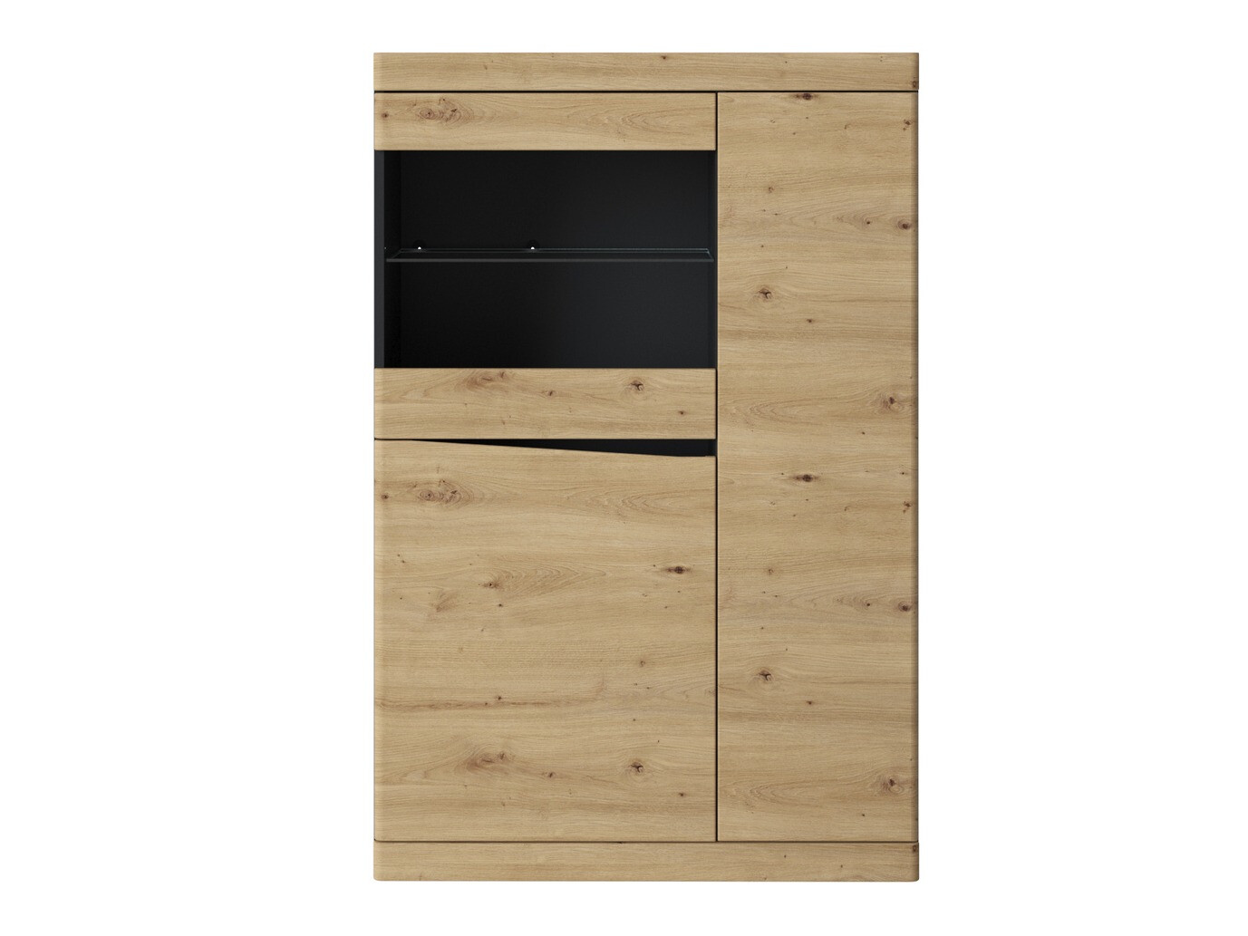 Polica Venlori 129 (Antracit + Artisan hrast)