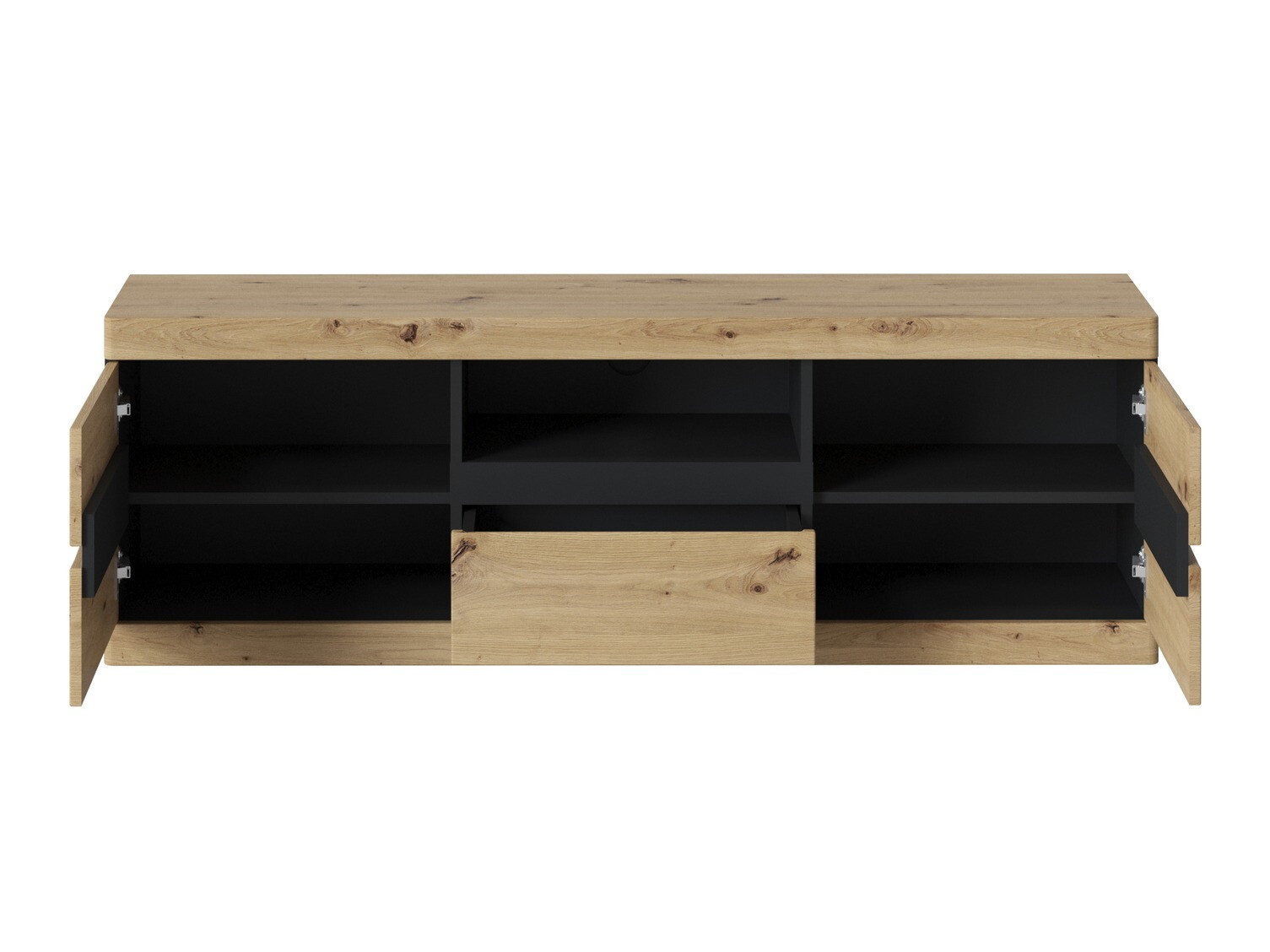 TV komoda Venlori 121 (Antracit + Artisan hrast)