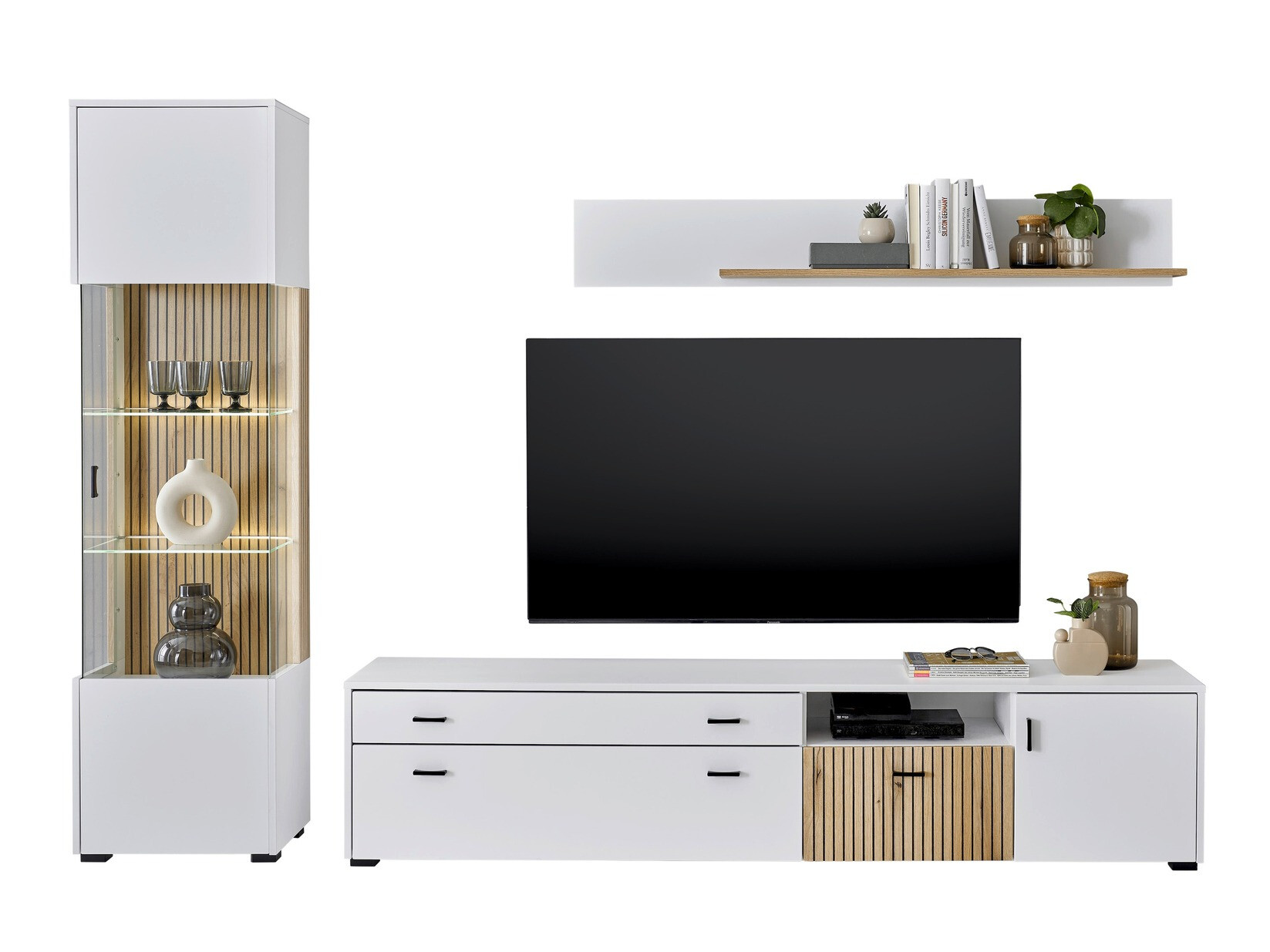 Set za dnevnu sobu Belmelu 121 (Belo + Hrast)