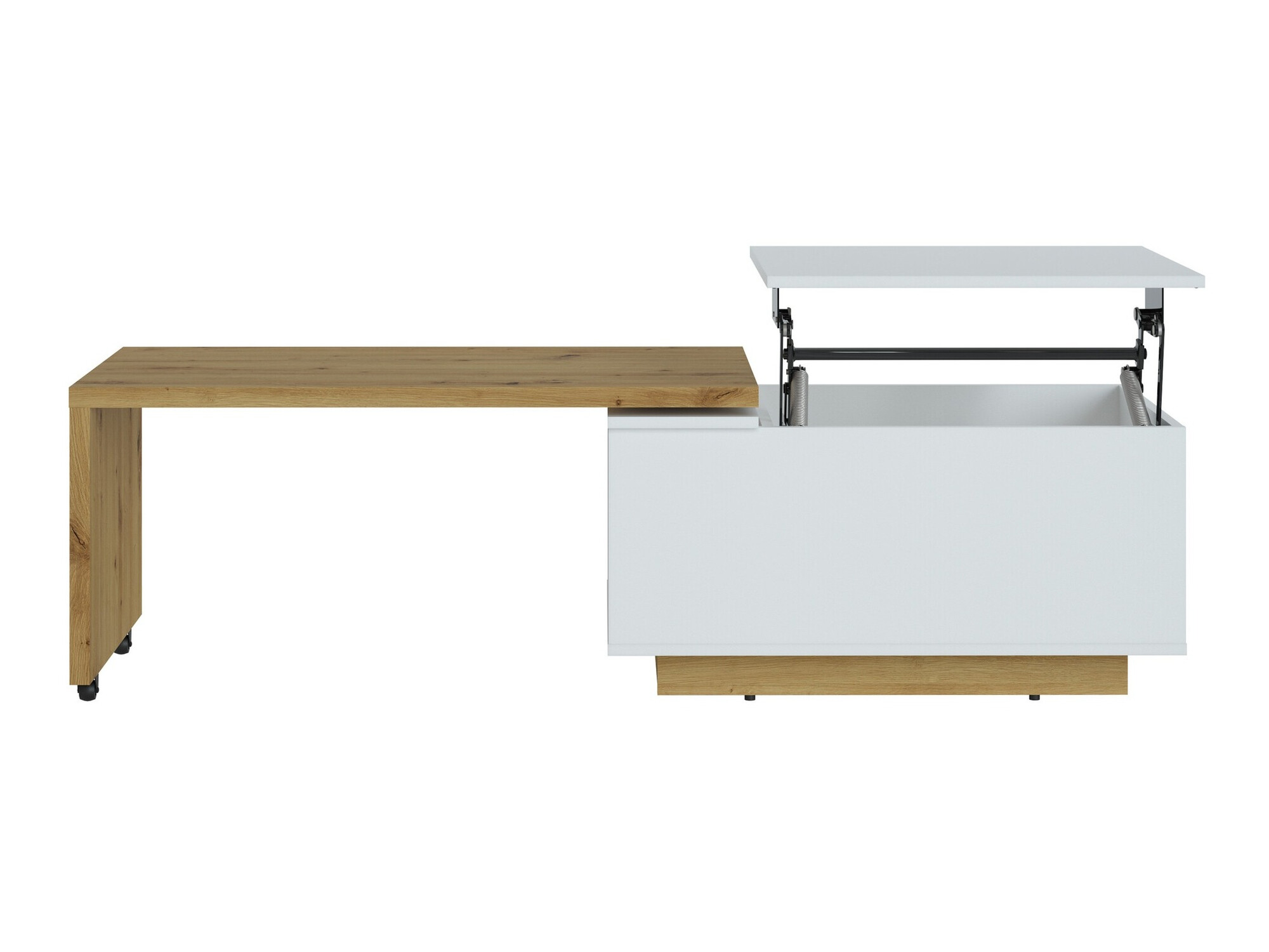 Modularni stočić za kafu Ontario 133 (Belo + Artisan hrast)