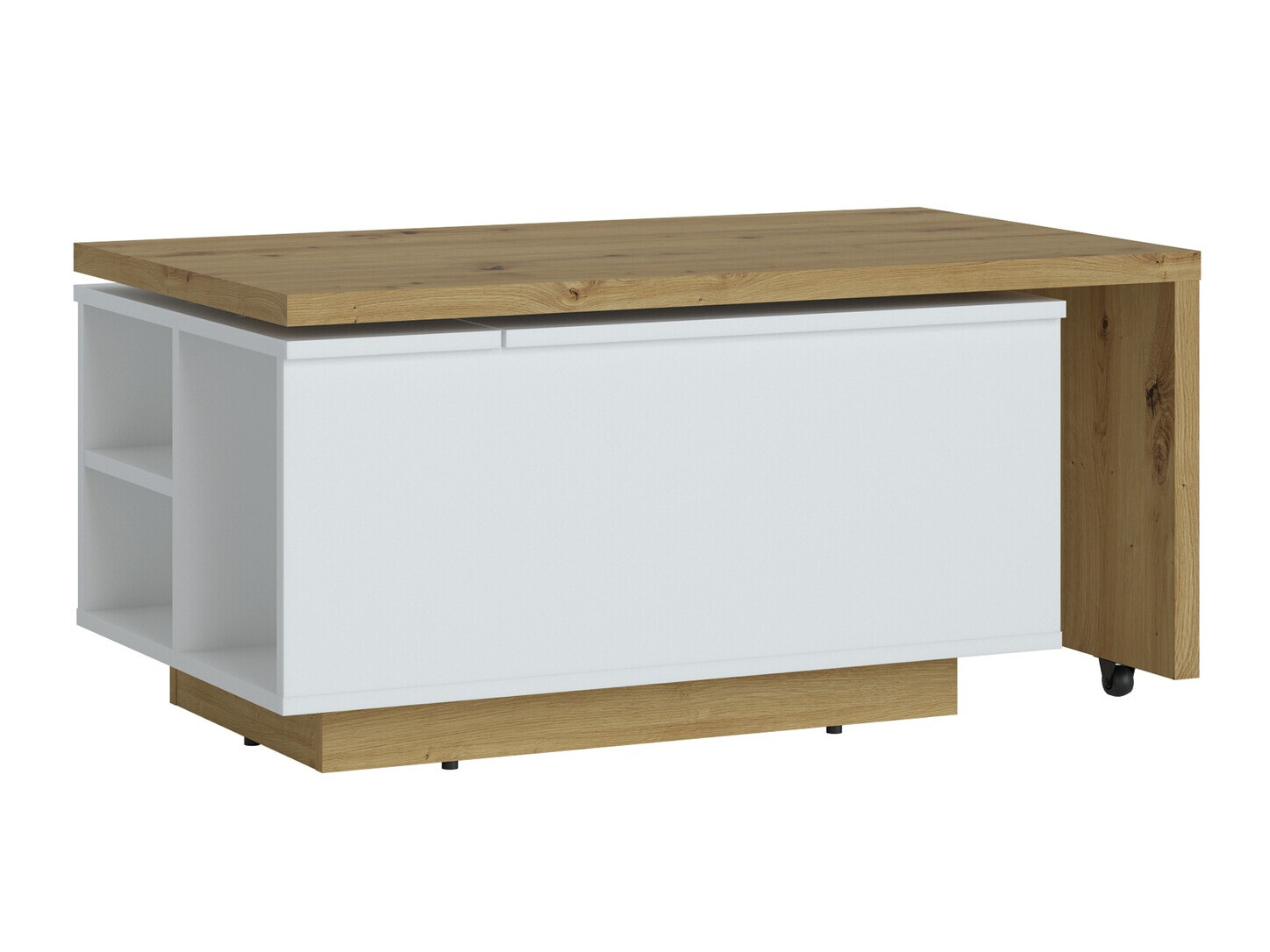 Modularni stočić za kafu Ontario 133 (Belo + Zanatski hrast)