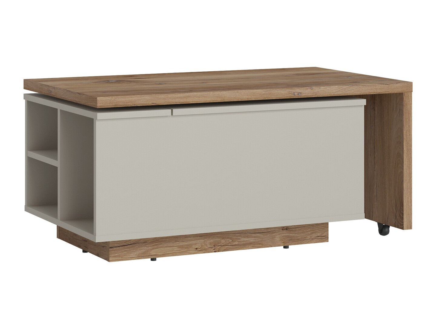 Modularni stočić za kafu Ontario 133 (Sivo + Tamni hrast)