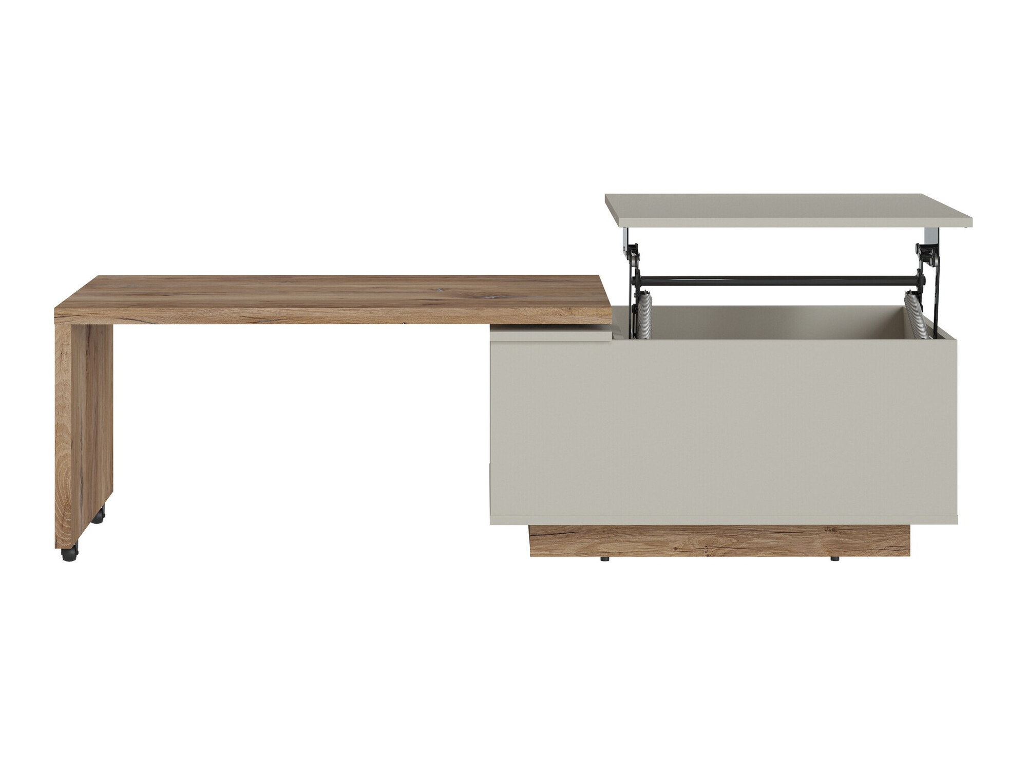Modularni stočić za kafu Ontario 133 (Sivo + Tamni hrast)