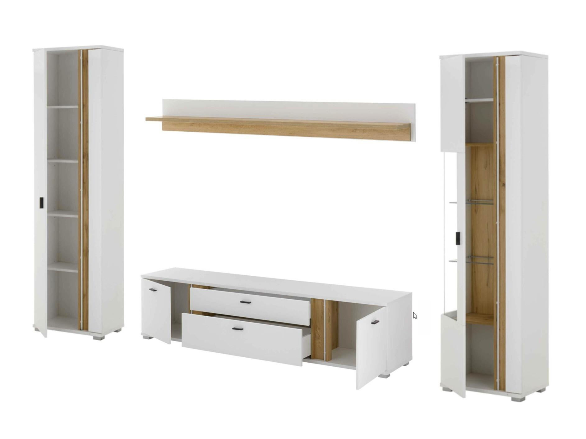 Set za dnevnu sobu Avimavi 118 (Belo + Hrast Votan)