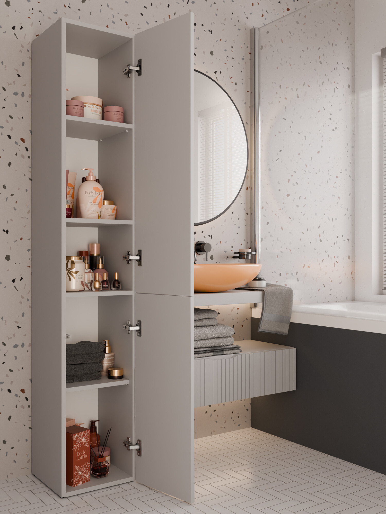 Samostojeći kupatilski ormarić Nolmaru 110 (Kašmir)