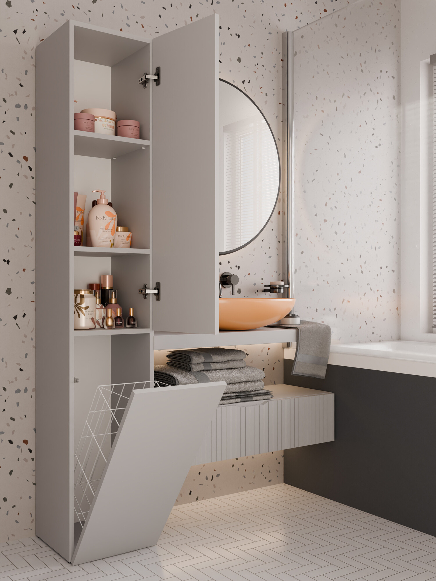 Samostojeći kupatilski ormarić Nolmaru 111 (Kašmir)