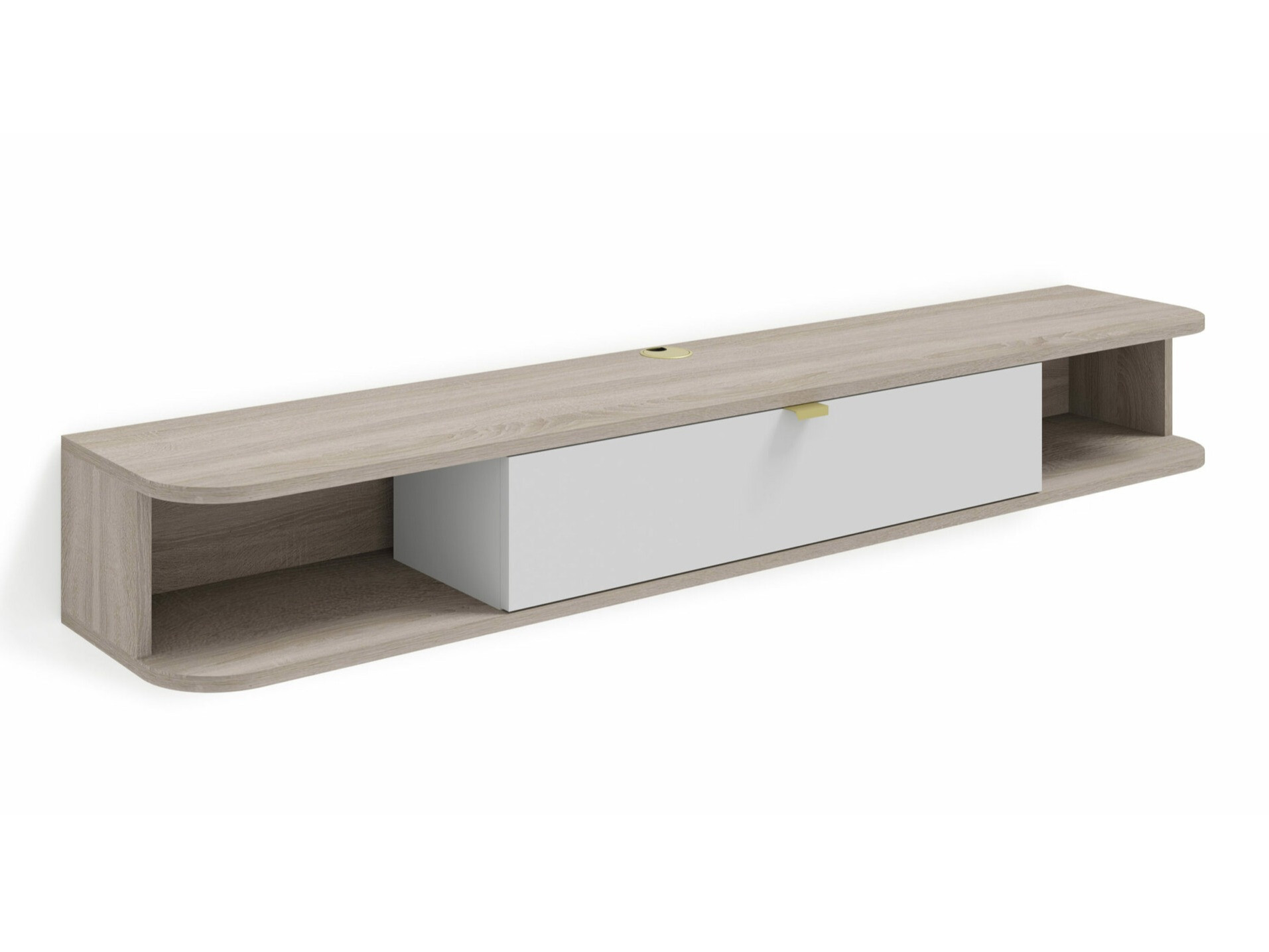 TV sto Buffalo 176 (Sonoma hrast + Mat belo)