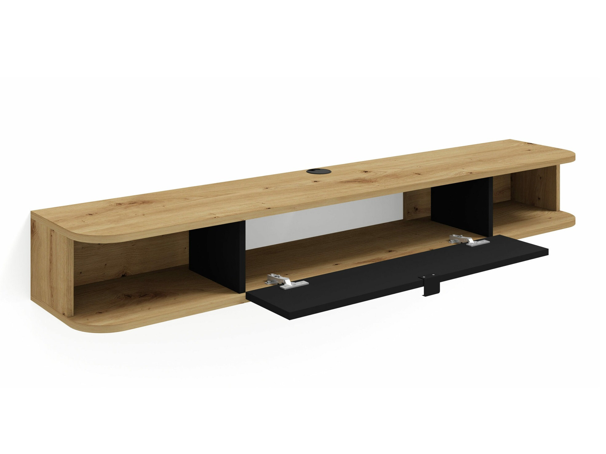 TV sto Buffalo 176 (Zanatski hrast + Mat crna)