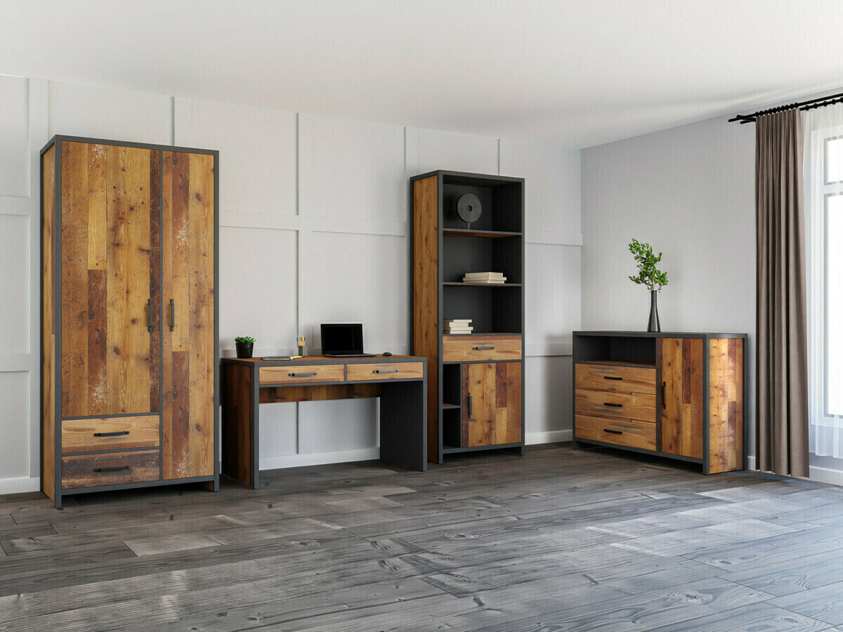 Kancelarijski sto Belsera 100 (Braon + Matera siva)